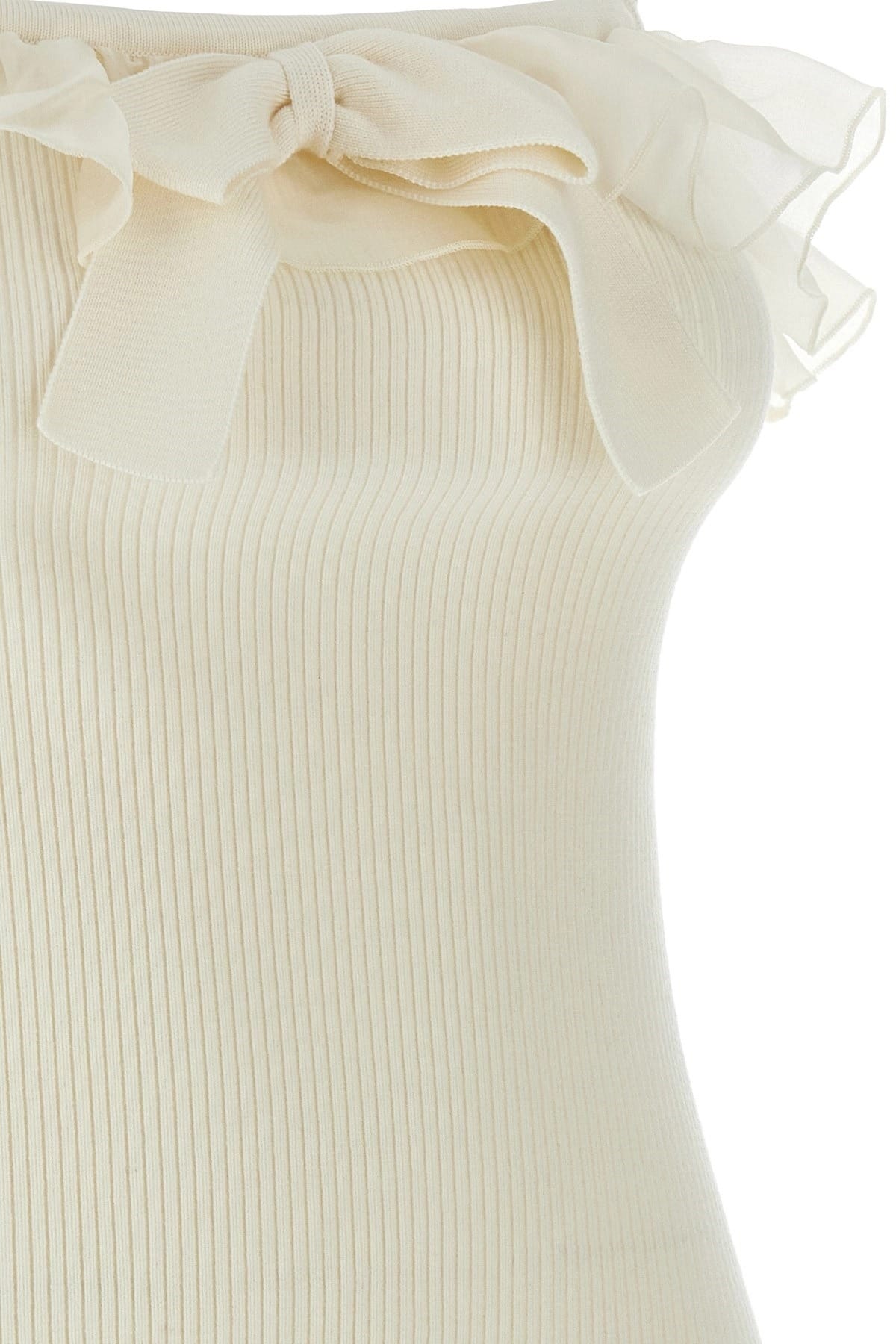 Alessandra Rich Alessandra Rich Ruffle Bow Crop Top