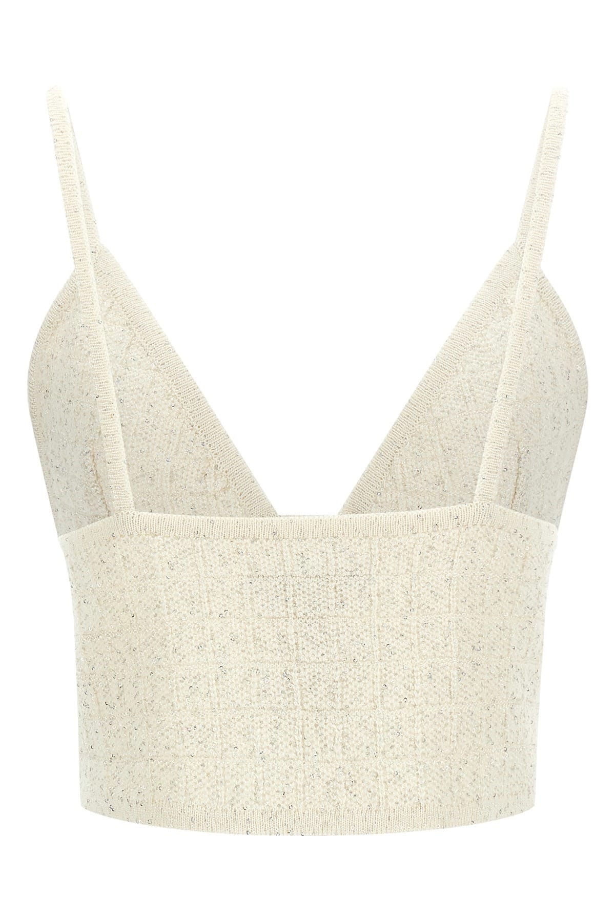 Alessandra Rich Gecropte Gebreide Top met Pailletten - alternate view
