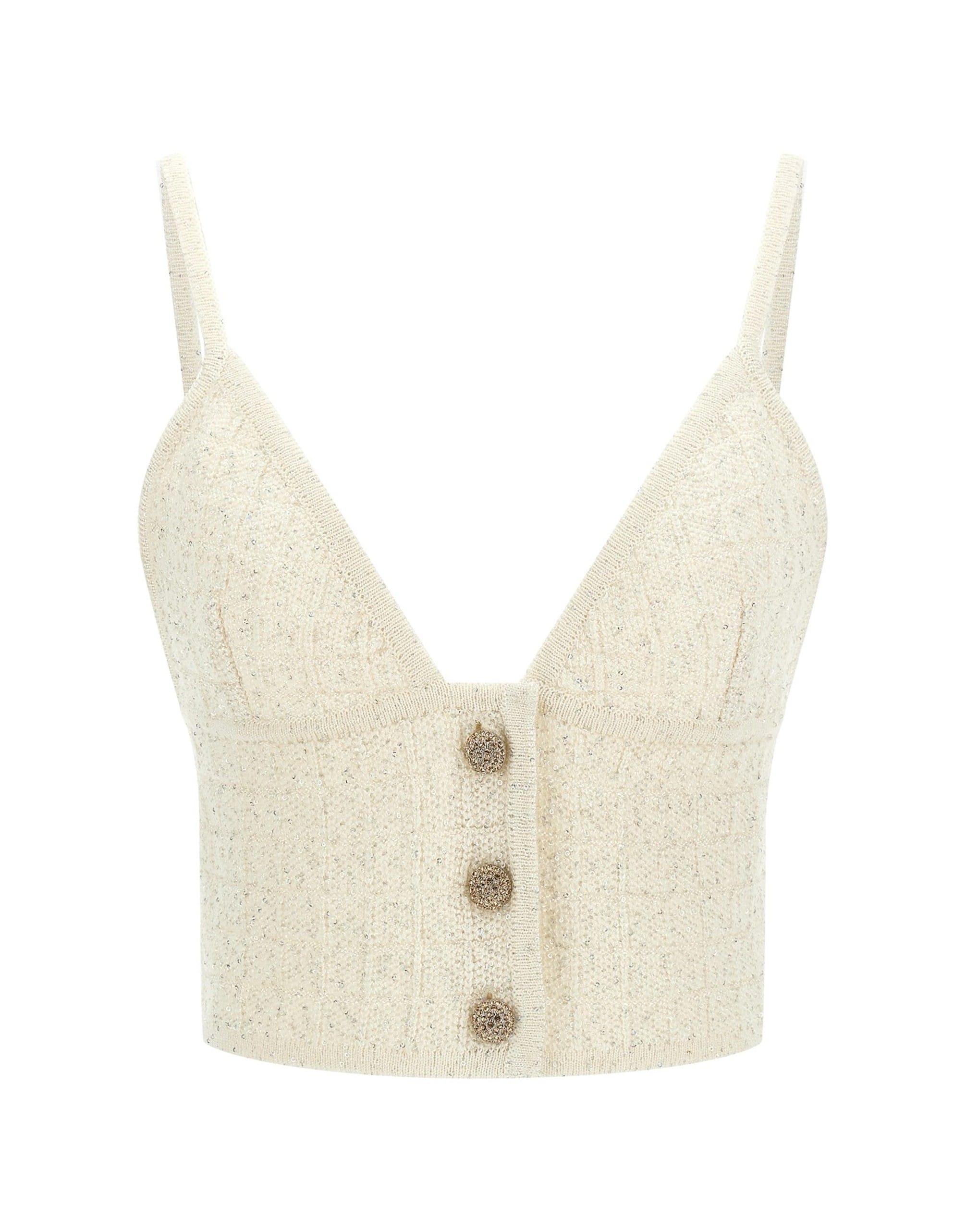 Alessandra Rich Alessandra Rich Sequin Knit Top