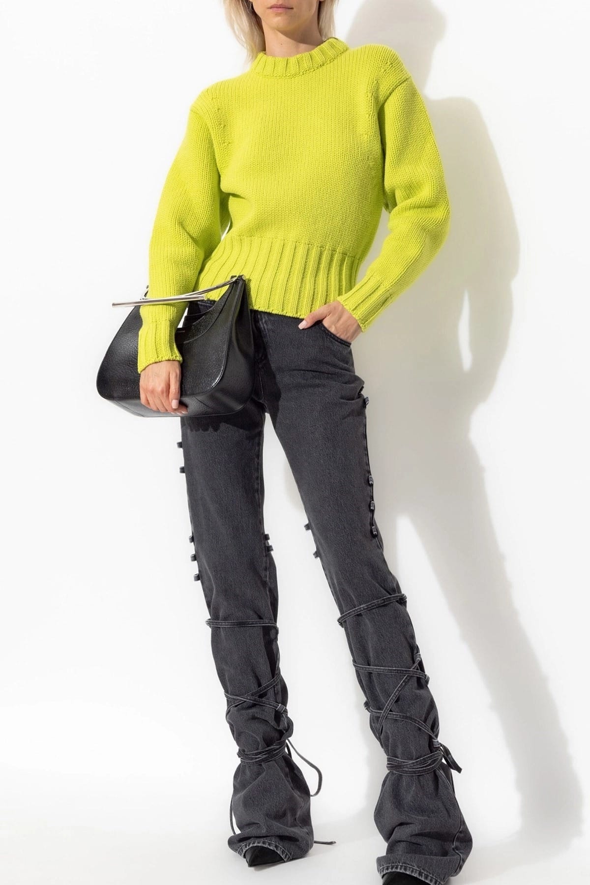 Alexander McQueen Asymmetric Closure Jeans - alternate view