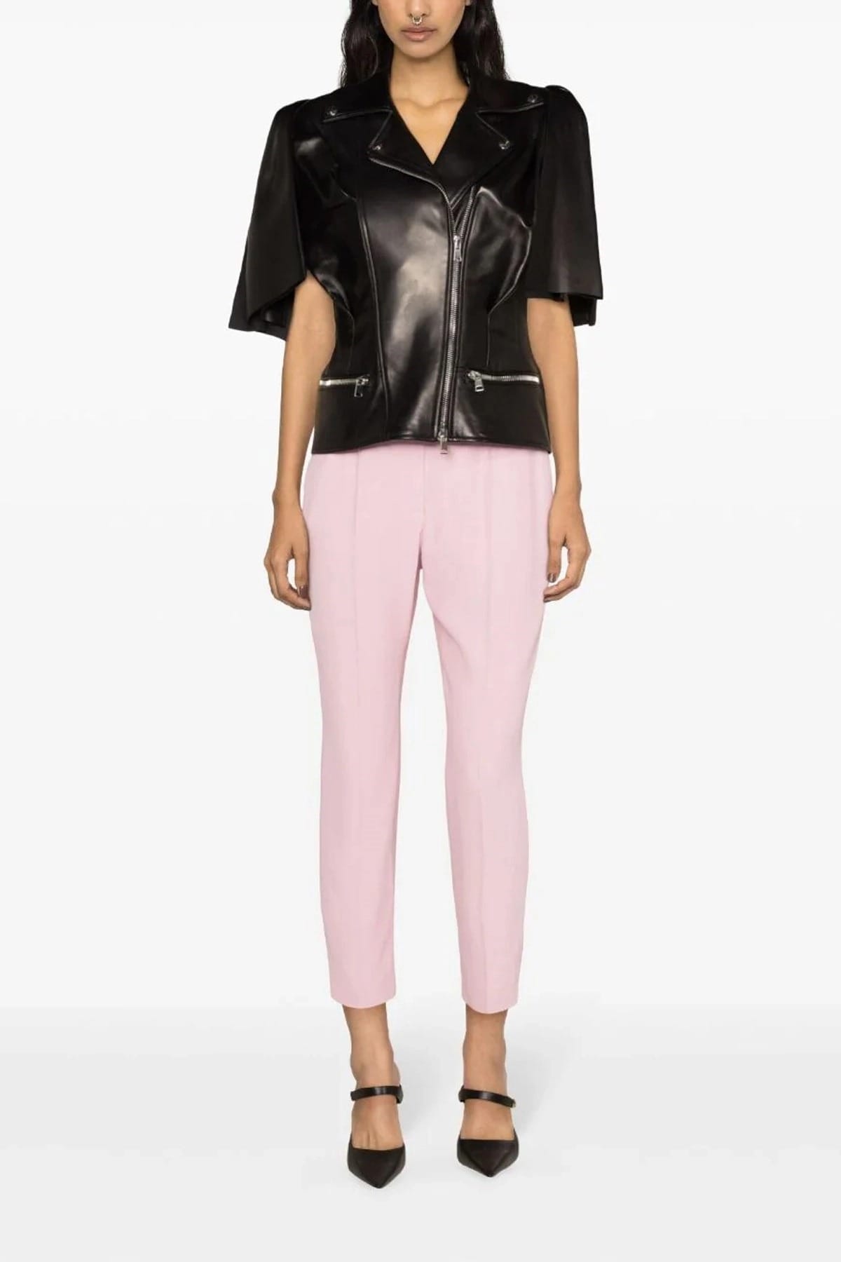 Alexander McQueen Alexander McQueen Bow Knot Leather Biker Vest