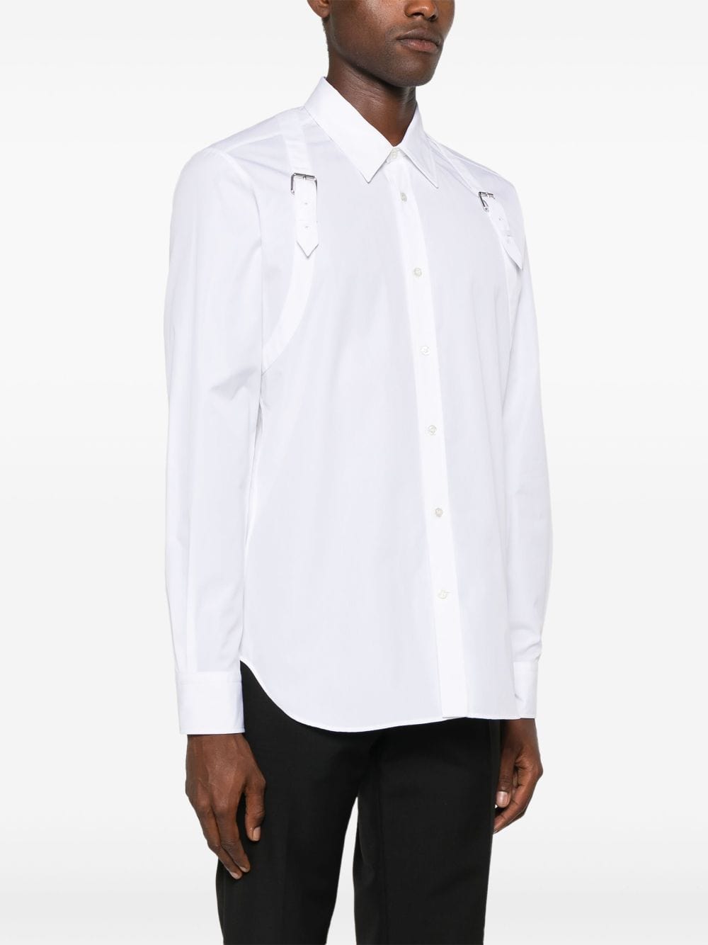 Alexander Mcqueen Buckle-Detail Cotton Shirt