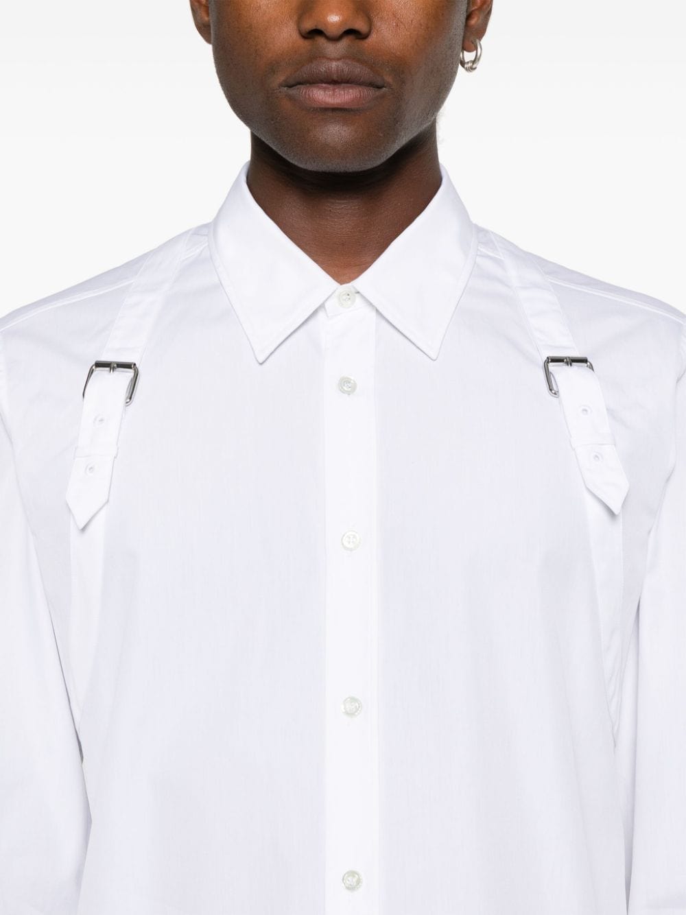 Alexander Mcqueen Buckle-Detail Cotton Shirt