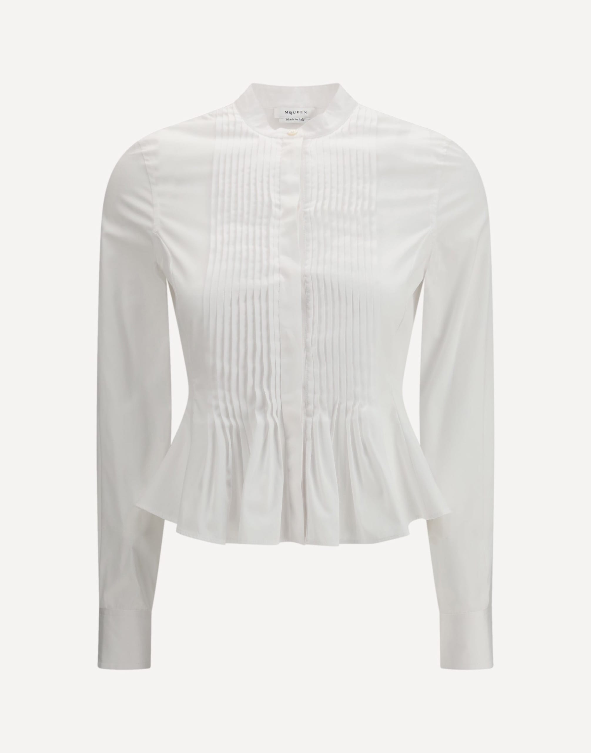 Alexander McQueen Cotton Shirt With Peplum Silhouette