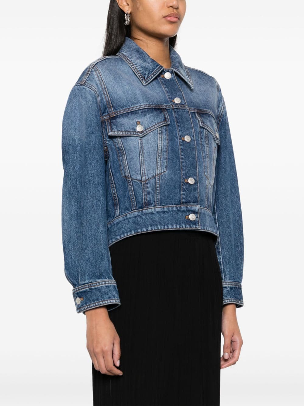 Alexander Mcqueen Cropped Denim Jacket