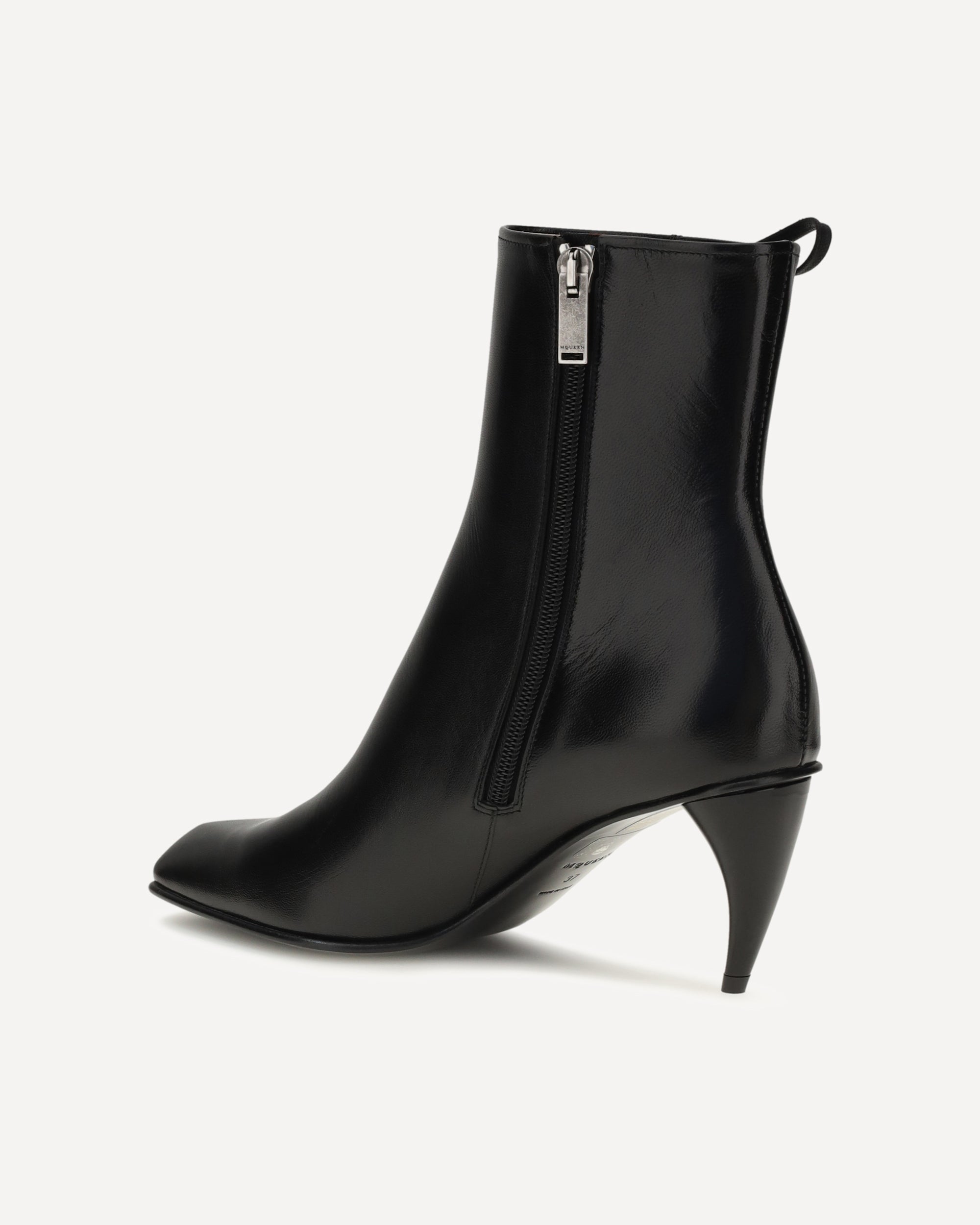 Alexander McQueen Curved-Heel Ankle Boots