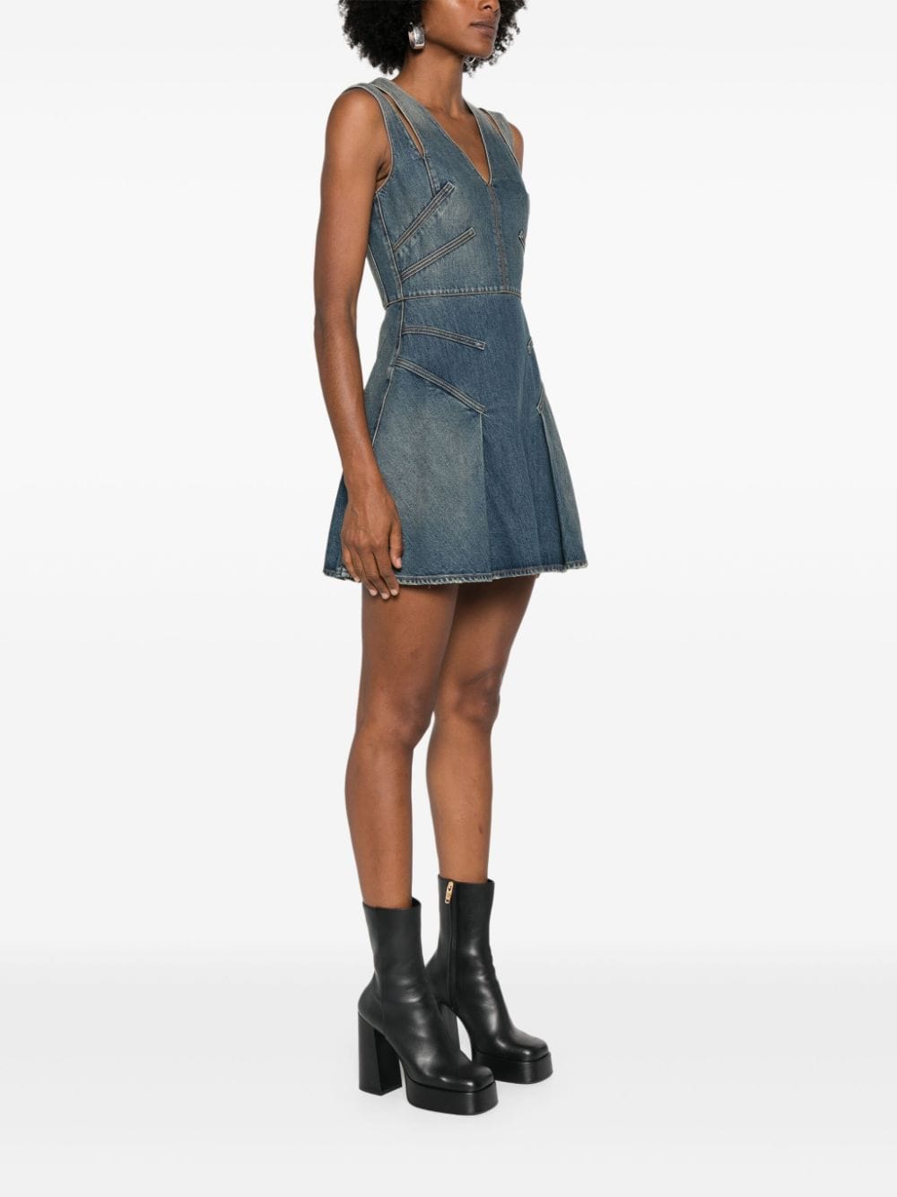 Alexander Mcqueen Denim Mini Dress