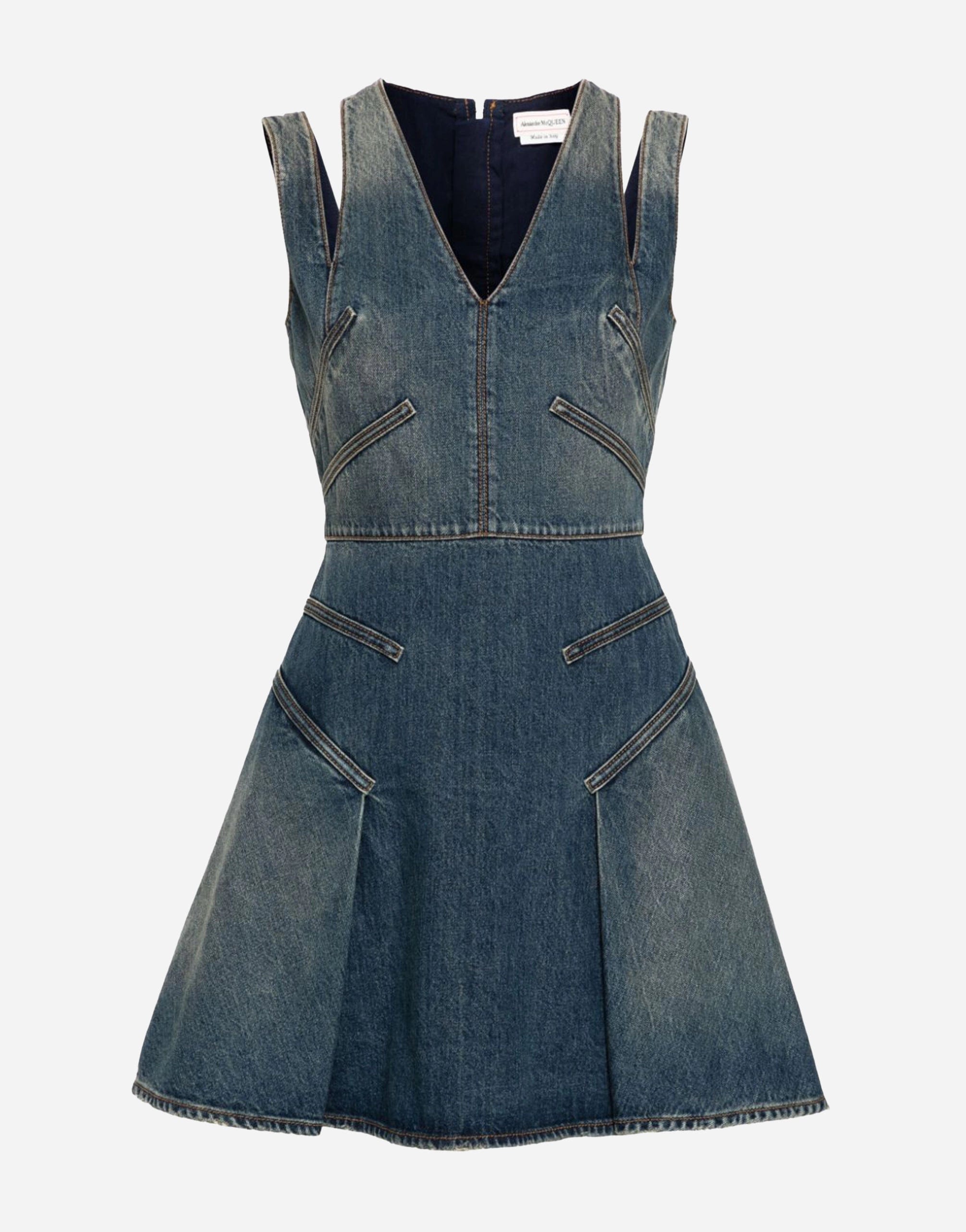 Alexander Mcqueen Denim Mini Dress