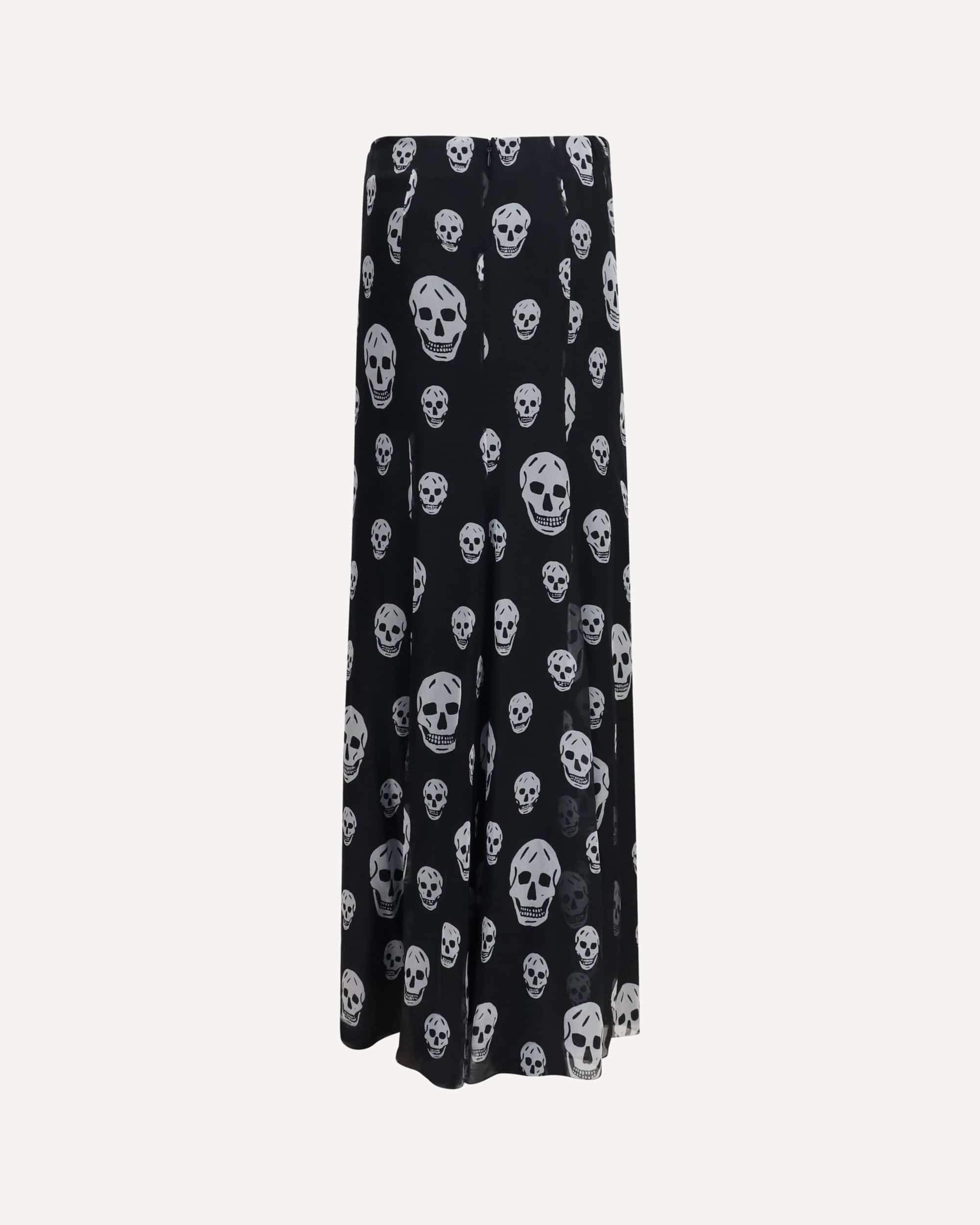 Alexander McQueen Draped Long Skull Skirt - alternate view