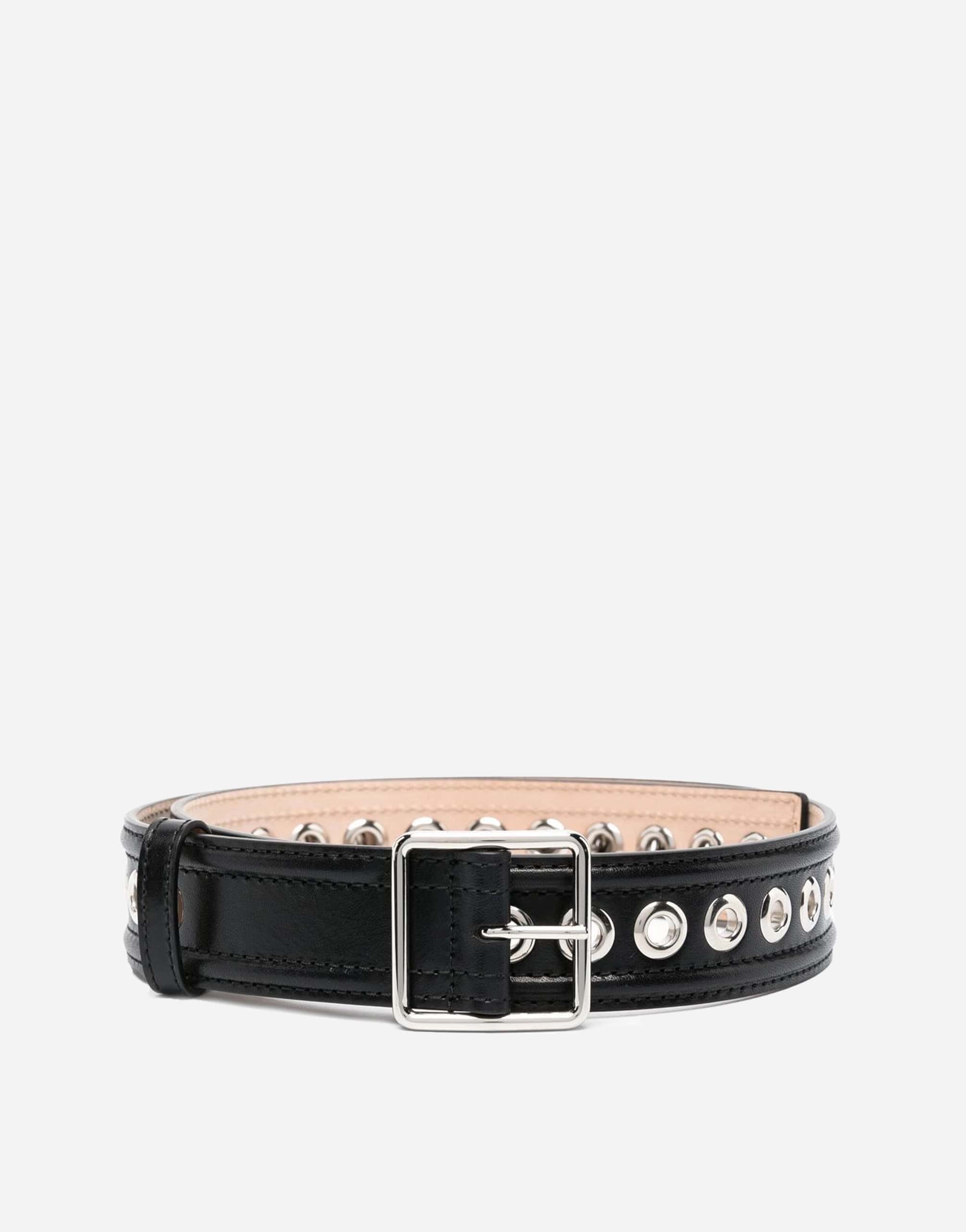 Alexander Mcqueen Eyelet-Detail Leather Belt