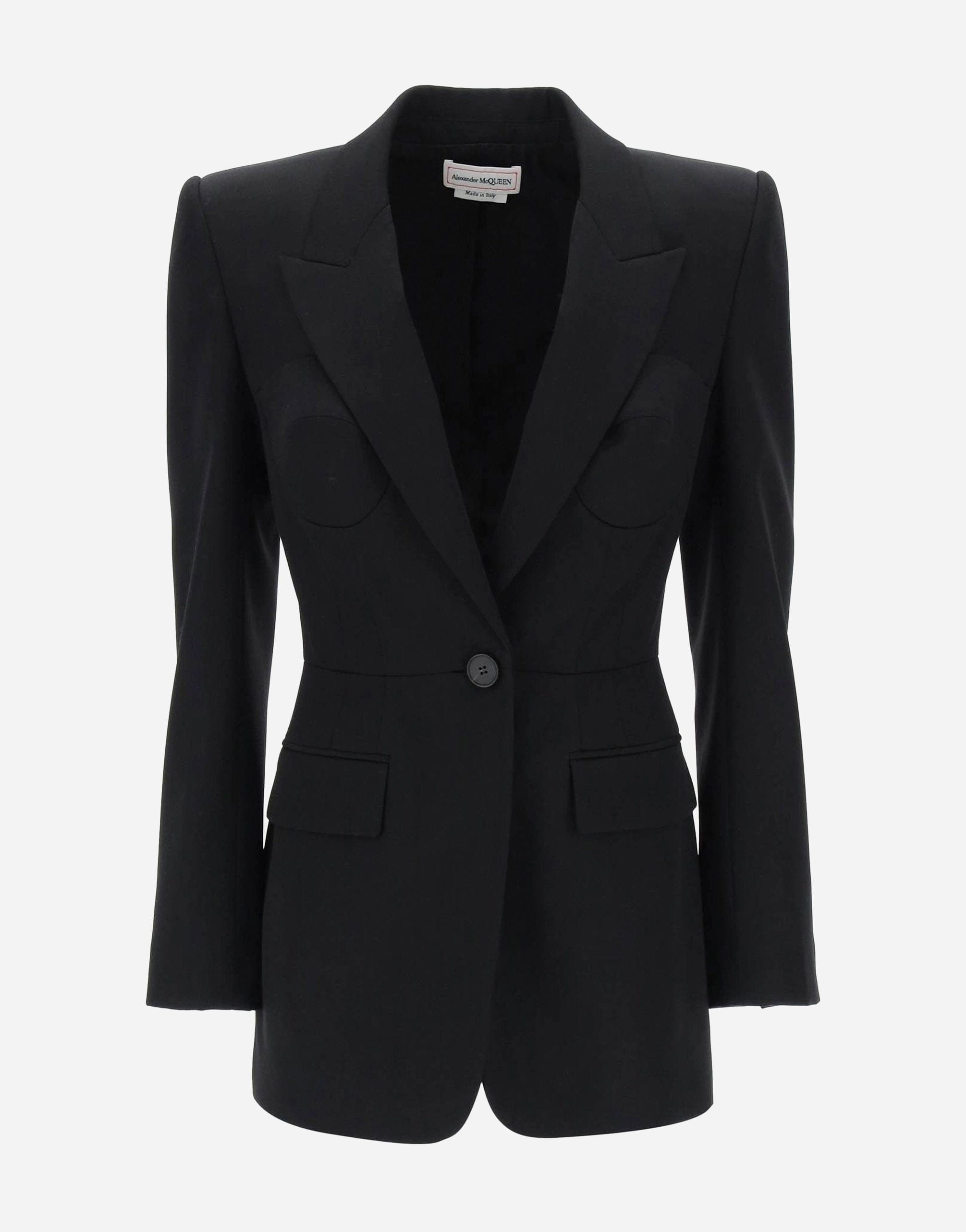 Alexander Mcqueen Alexander Mcqueen fitted jacket with bustier details