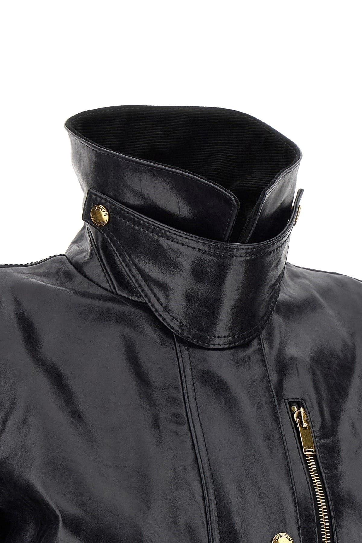 Alexander McQueen Alexander McQueen Flared Leather Jacket