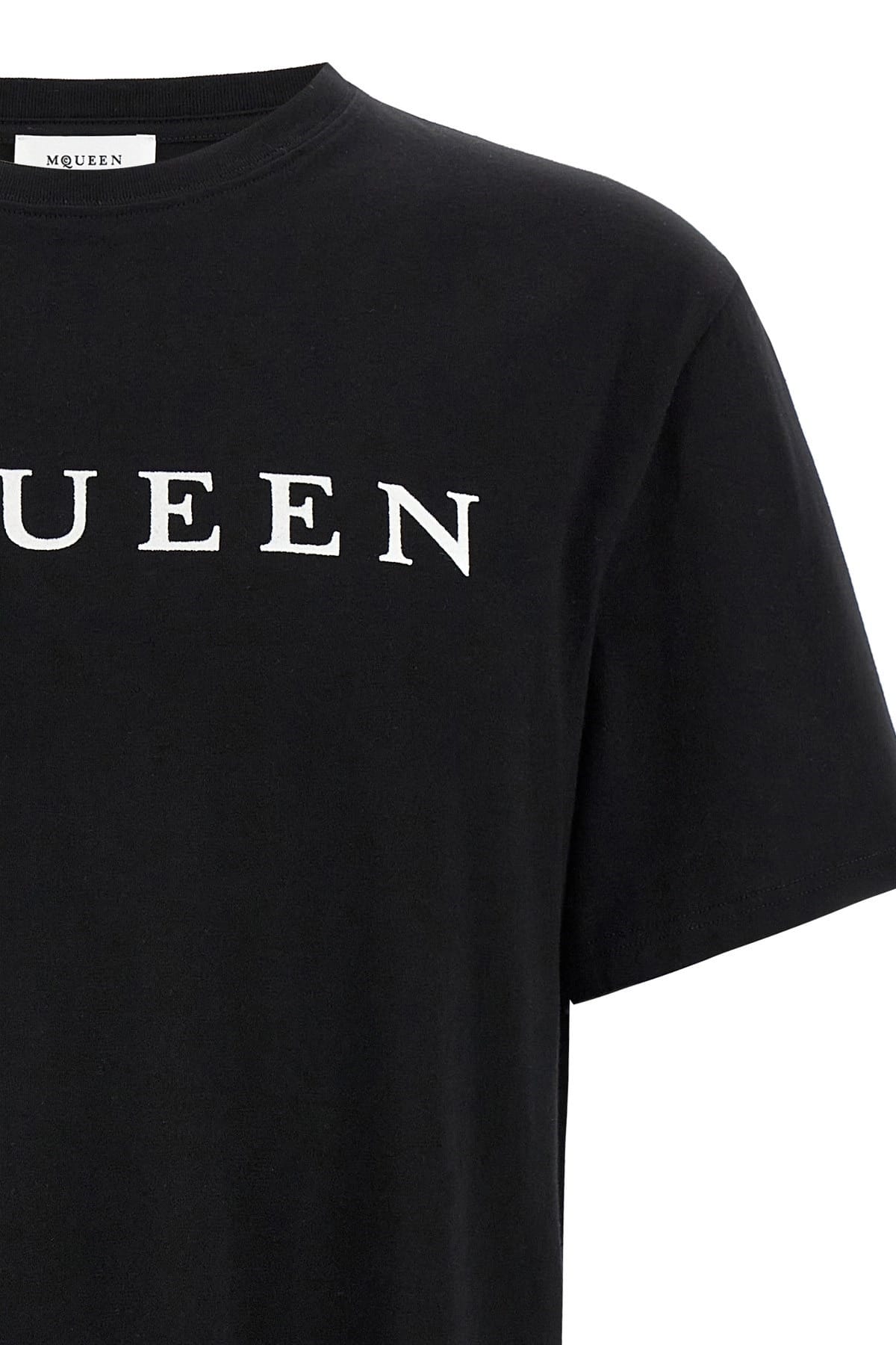 Alexander McQueen Alexander McQueen Flocked Logo T-Shirt