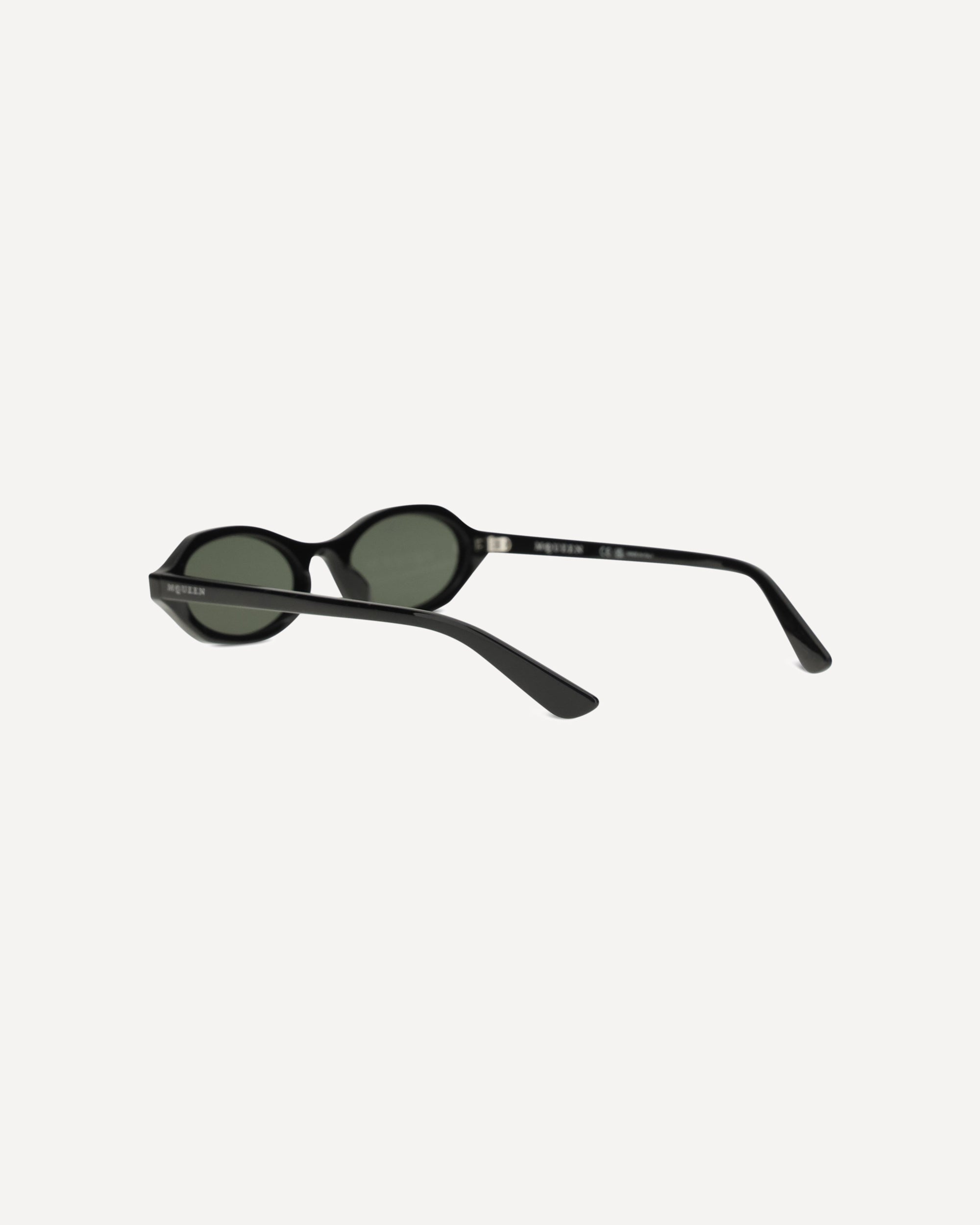 Alexander McQueen Geometric Oval Sunglasses Black Acetate