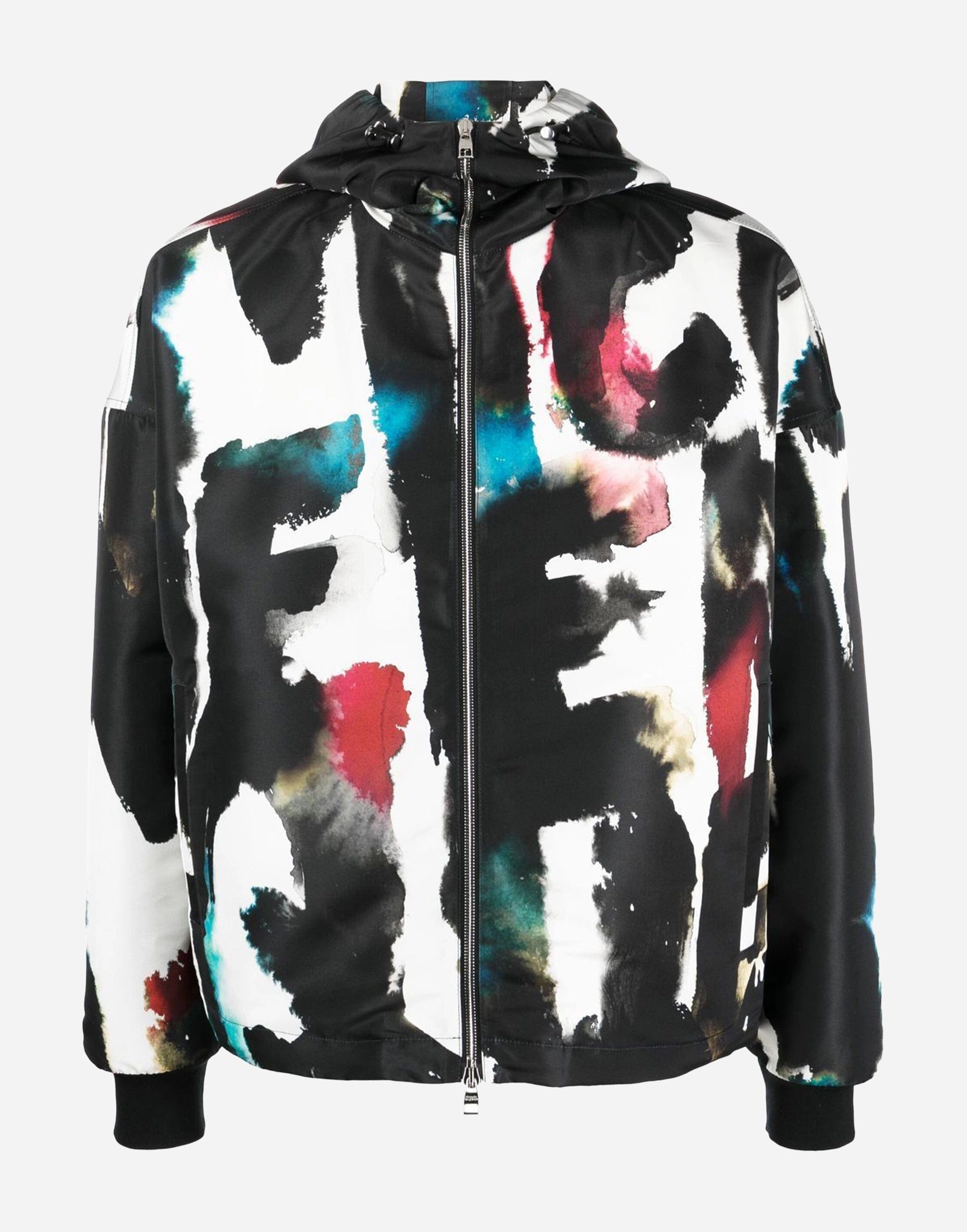 Alexander Mcqueen Graffiti-Print Hooded Windbreaker