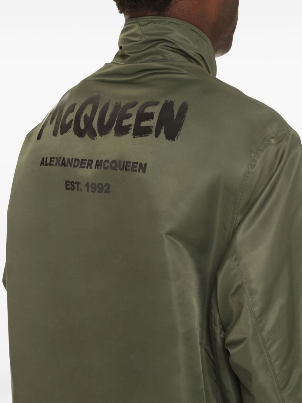 Alexander Mcqueen Graffiti Reversible Bomber Jacket