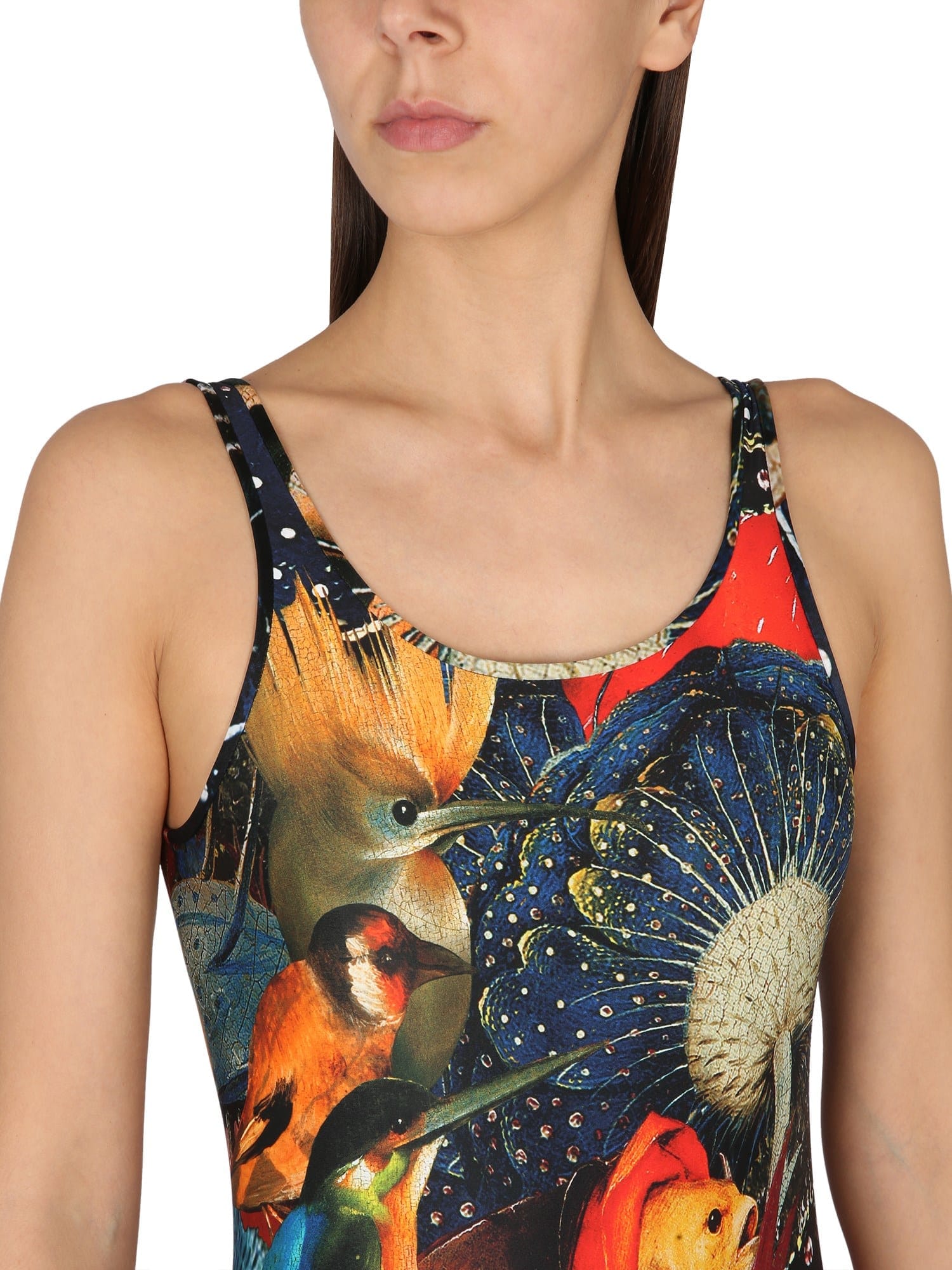 Alexander Mcqueen Graphic-Printed Stretched Bodysuit