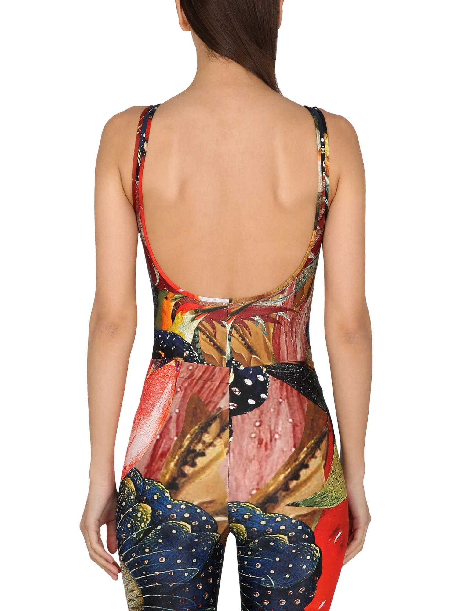 Alexander Mcqueen Graphic-Printed Stretched Bodysuit