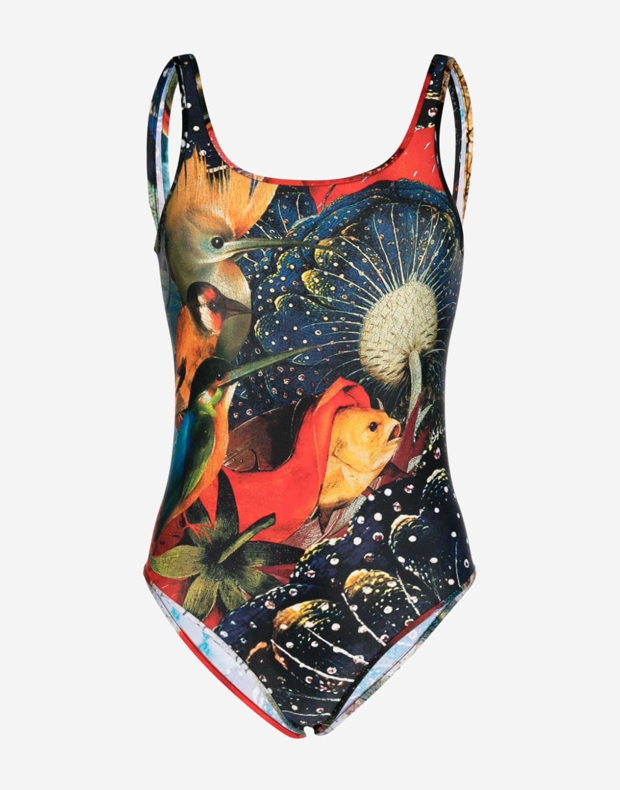 Alexander Mcqueen Graphic-Printed Stretched Bodysuit