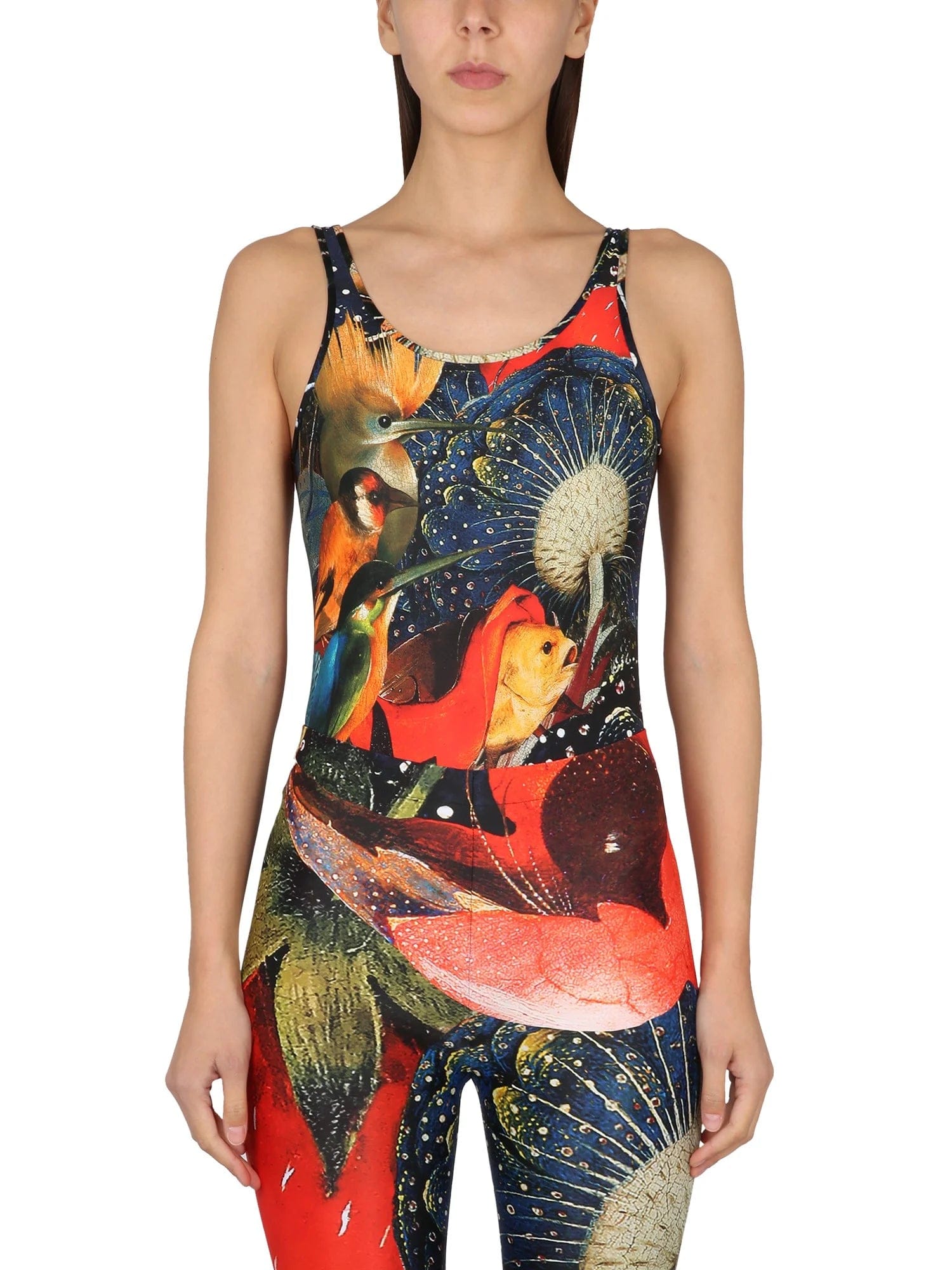 Alexander Mcqueen Graphic-Printed Stretched Bodysuit