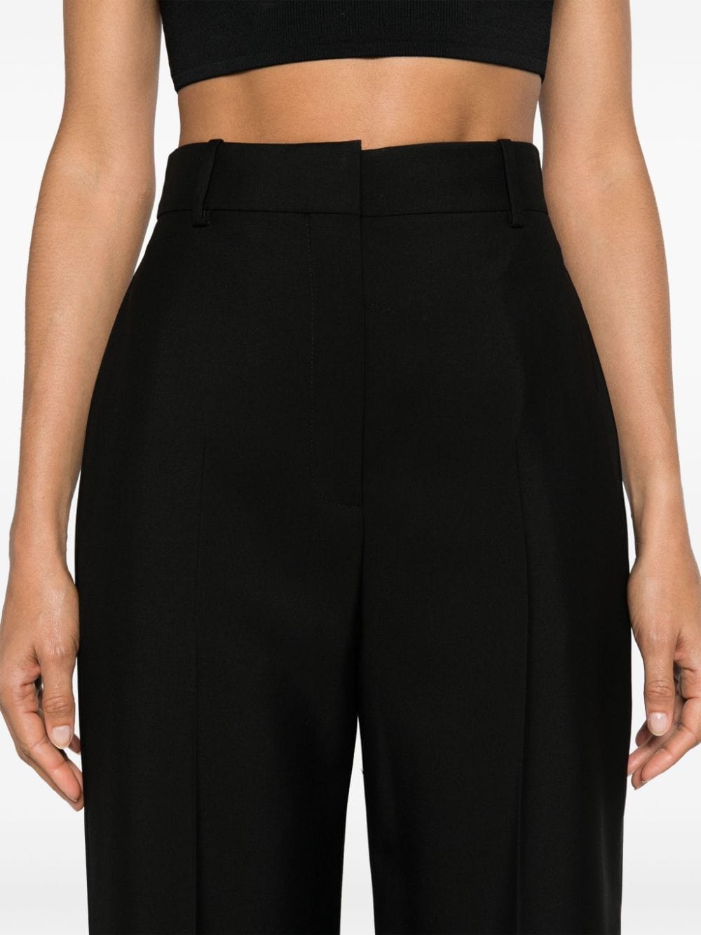 Alexander Mcqueen High-Waisted Tailored Wool Trousers