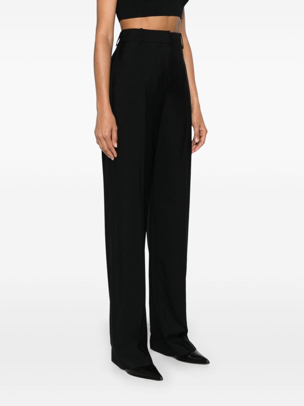 Alexander Mcqueen High-Waisted Tailored Wool Trousers