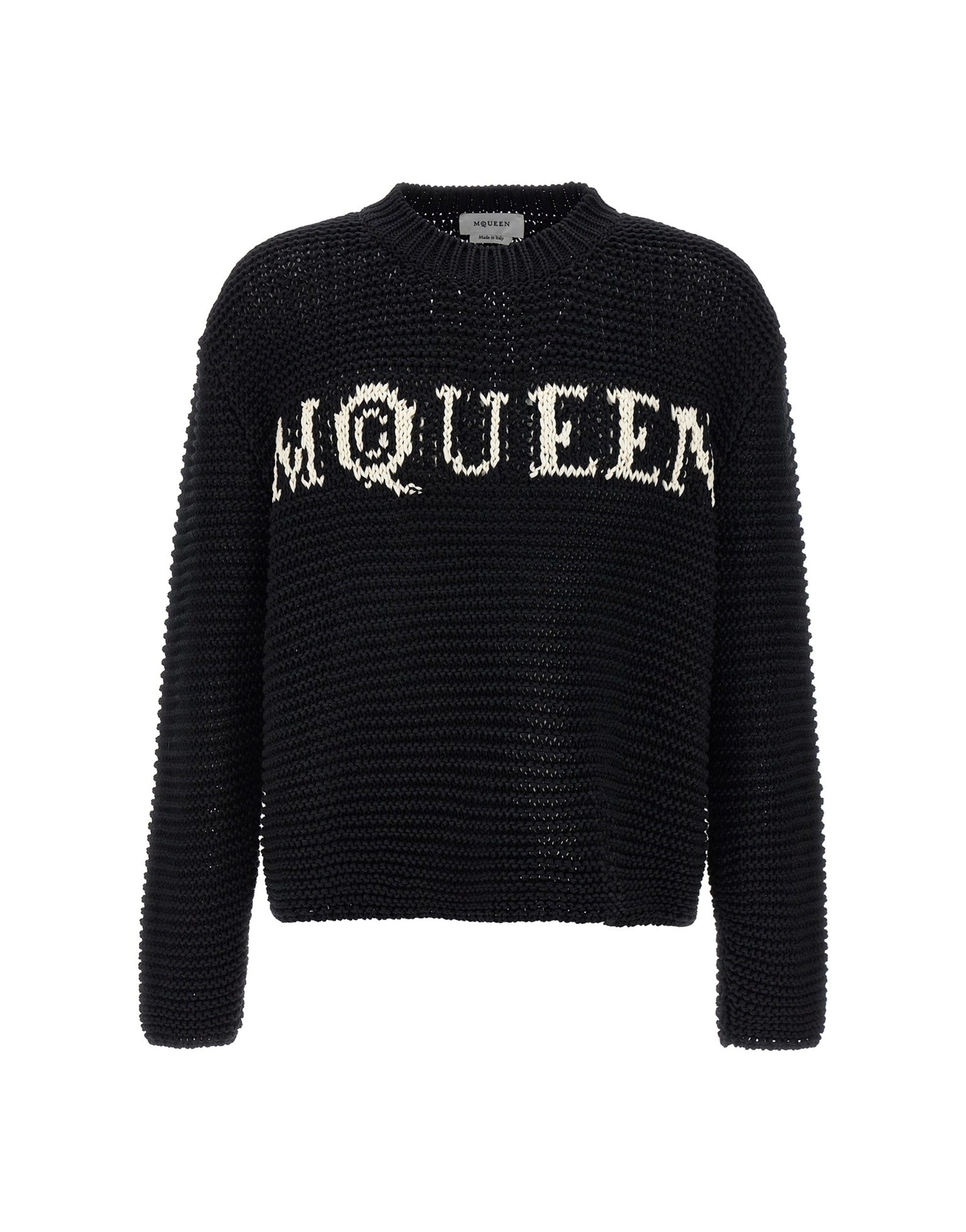 Alexander McQueen Inlaid Logo Cotton Sweater | Sendegaro NL
