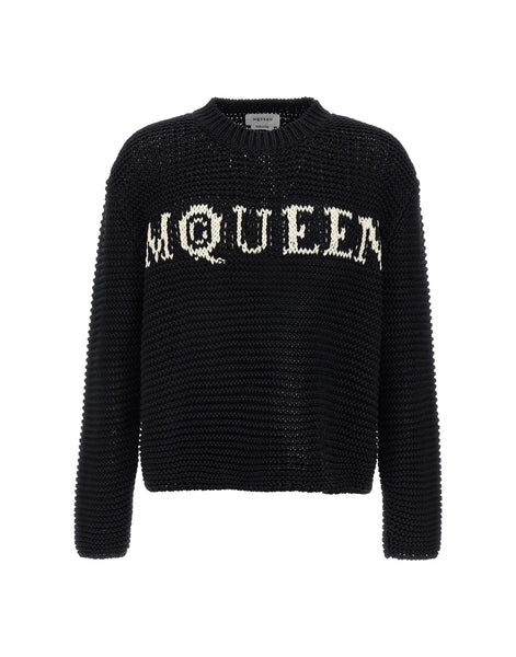 Alexander McQueen Inlaid Logo Cotton Sweater | Sendegaro NL