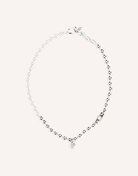 Alexander McQueen Pearl Skull Pendant Necklace | Sendegaro