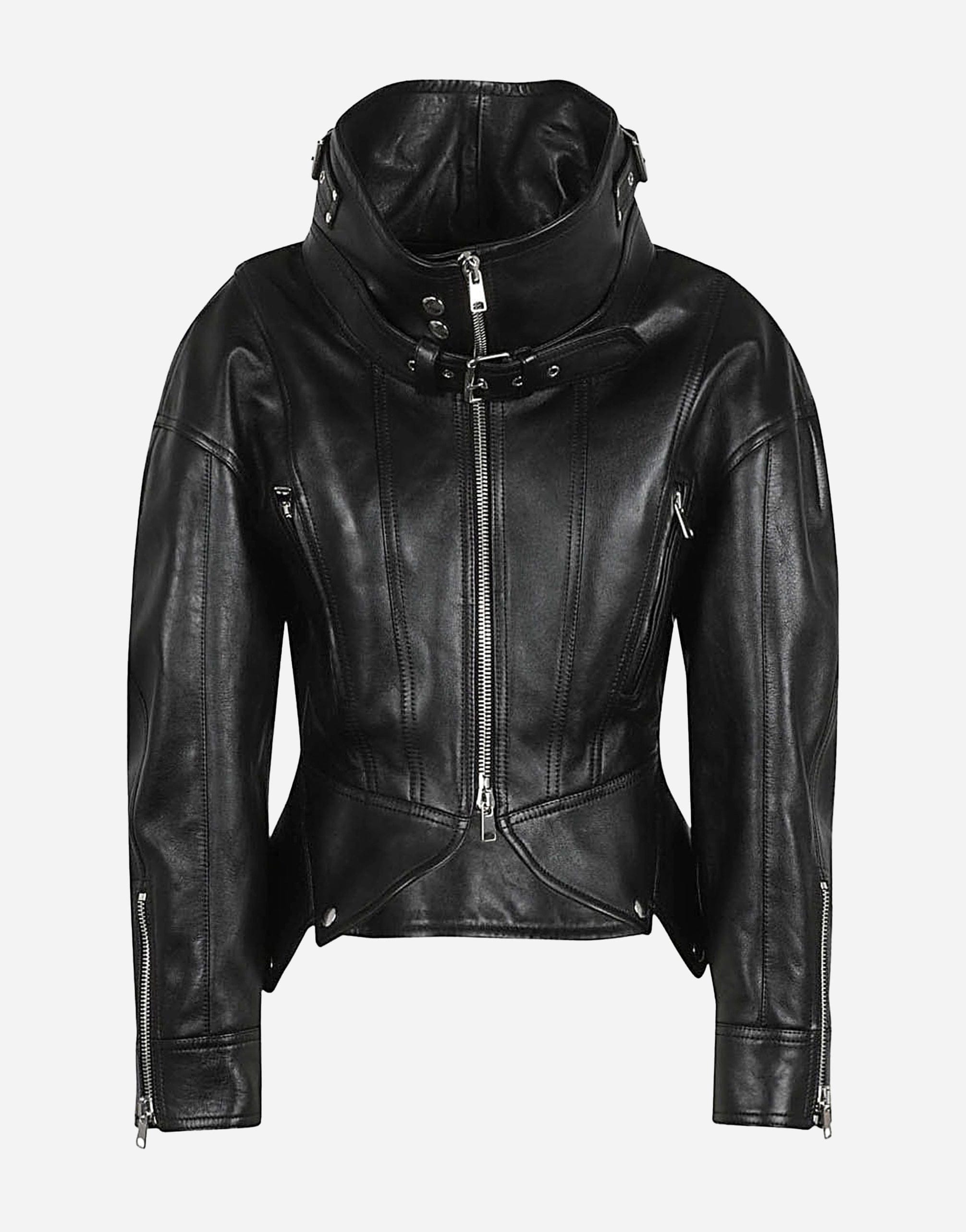 Alexander Mcqueen Peplum Leather Jacket