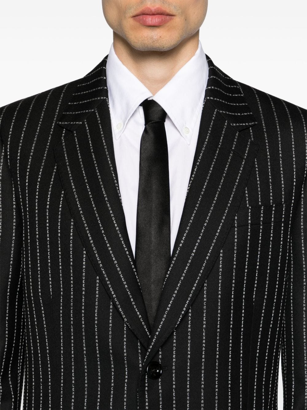 Alexander Mcqueen Pinstriped Single-Breasted Blazer