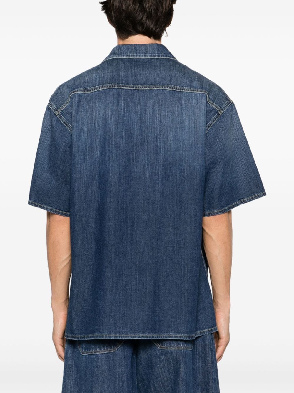 Alexander Mcqueen Short-Sleeve Denim Shirt