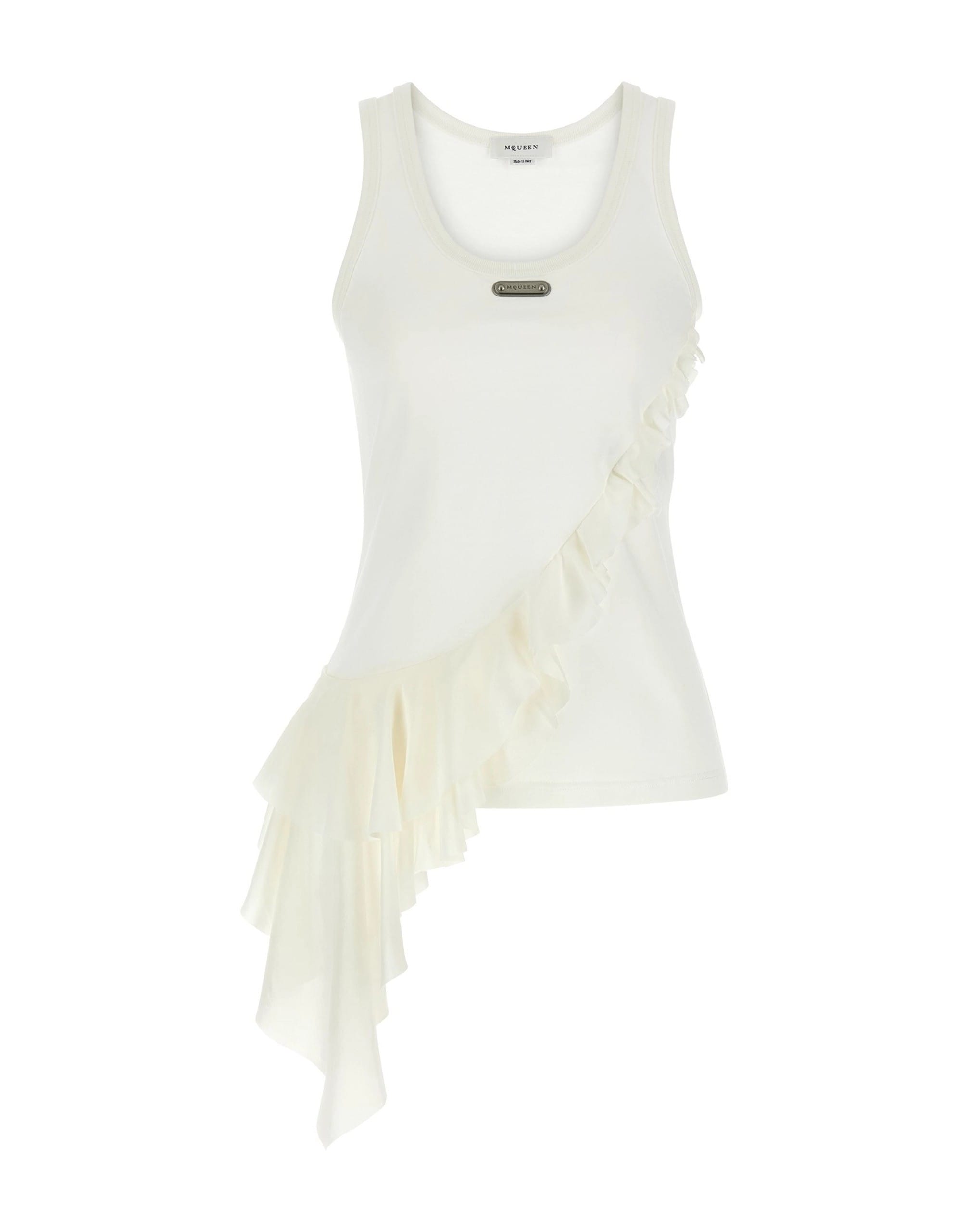 Alexander McQueen Alexander McQueen Silk Ruffle Tank Top