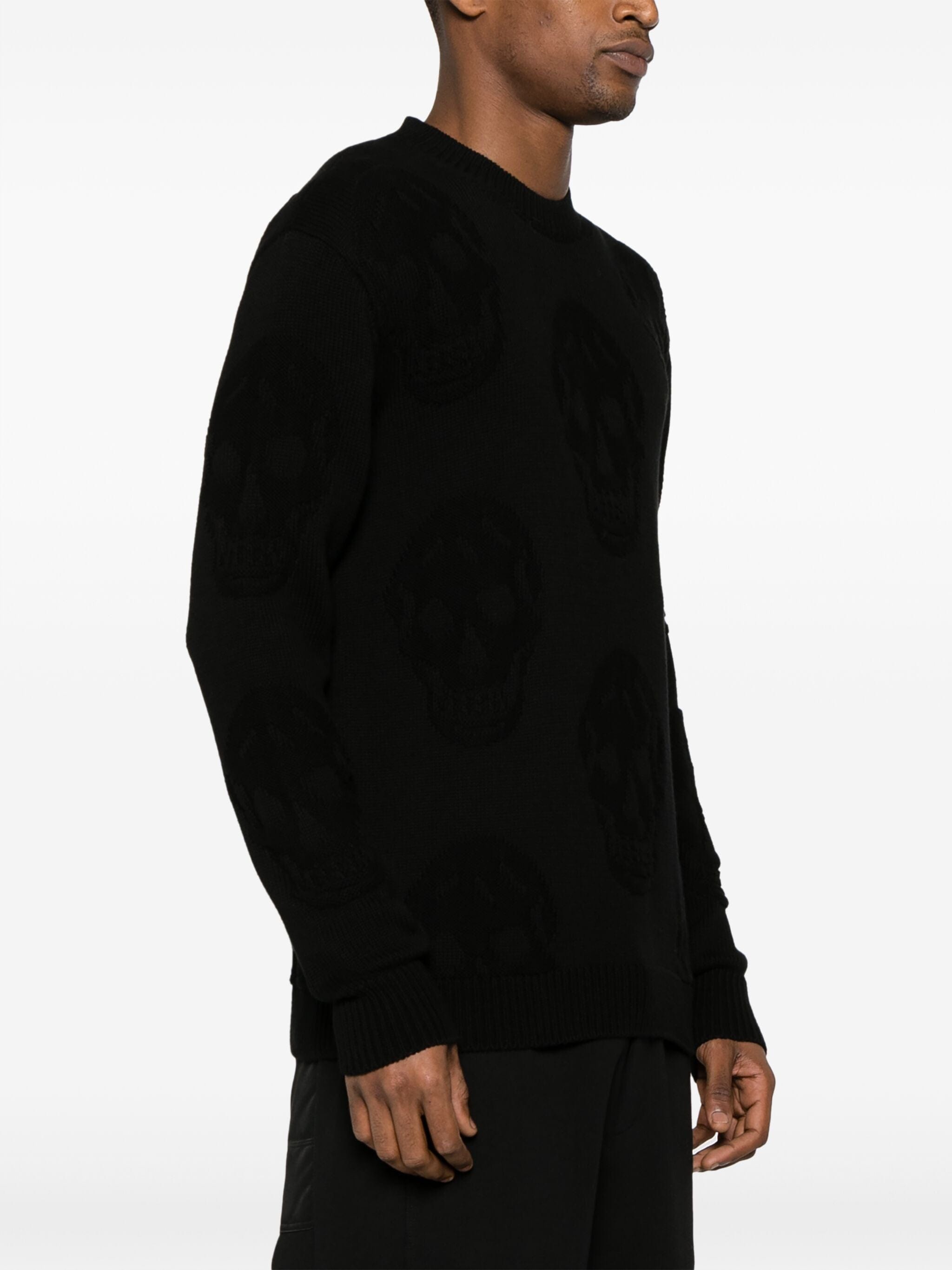 Alexander Mcqueen Skull-Jacquard Cotton Sweater