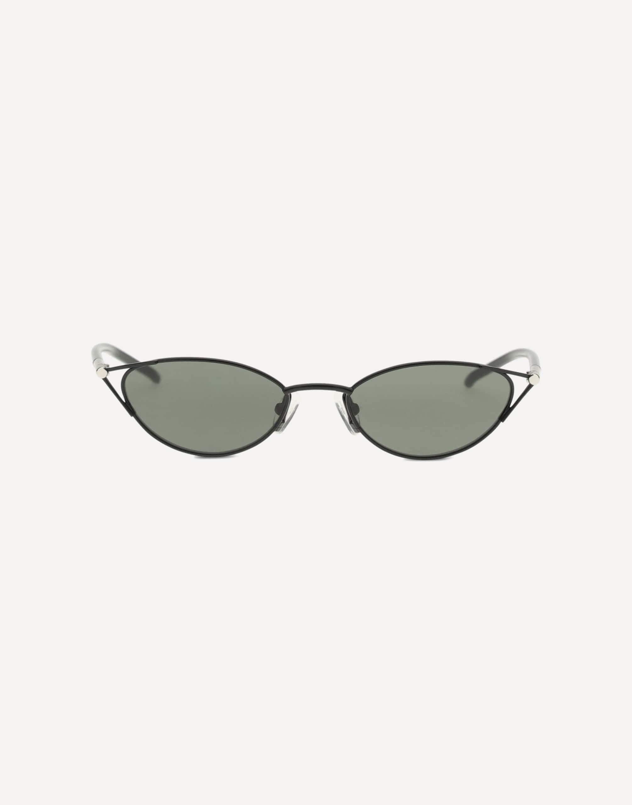 Alexander McQueen Slim Cat-Eye Sunglasses With T-Bar