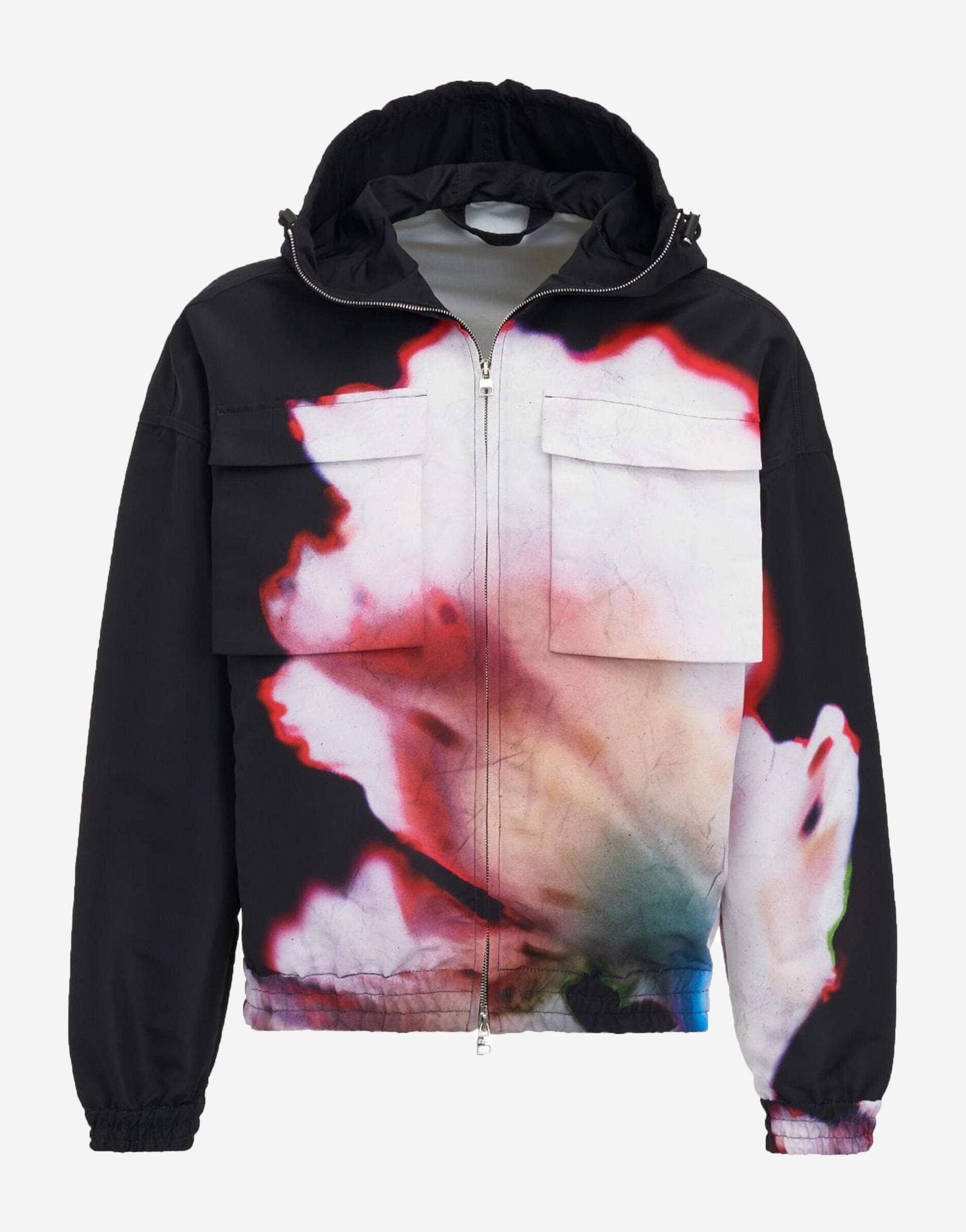 Alexander Mcqueen Solarised Flower Hooded Jacket