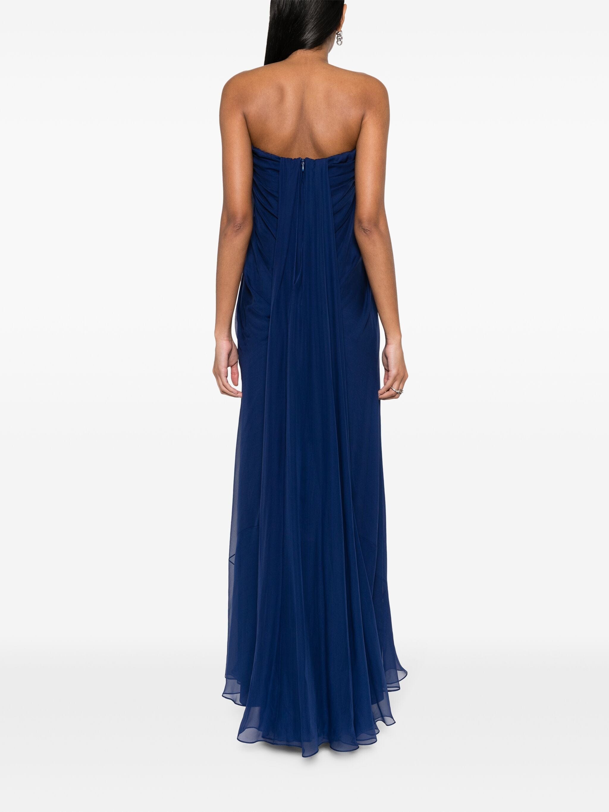 Alexander Mcqueen Sweetheart-Neck Silk Gown