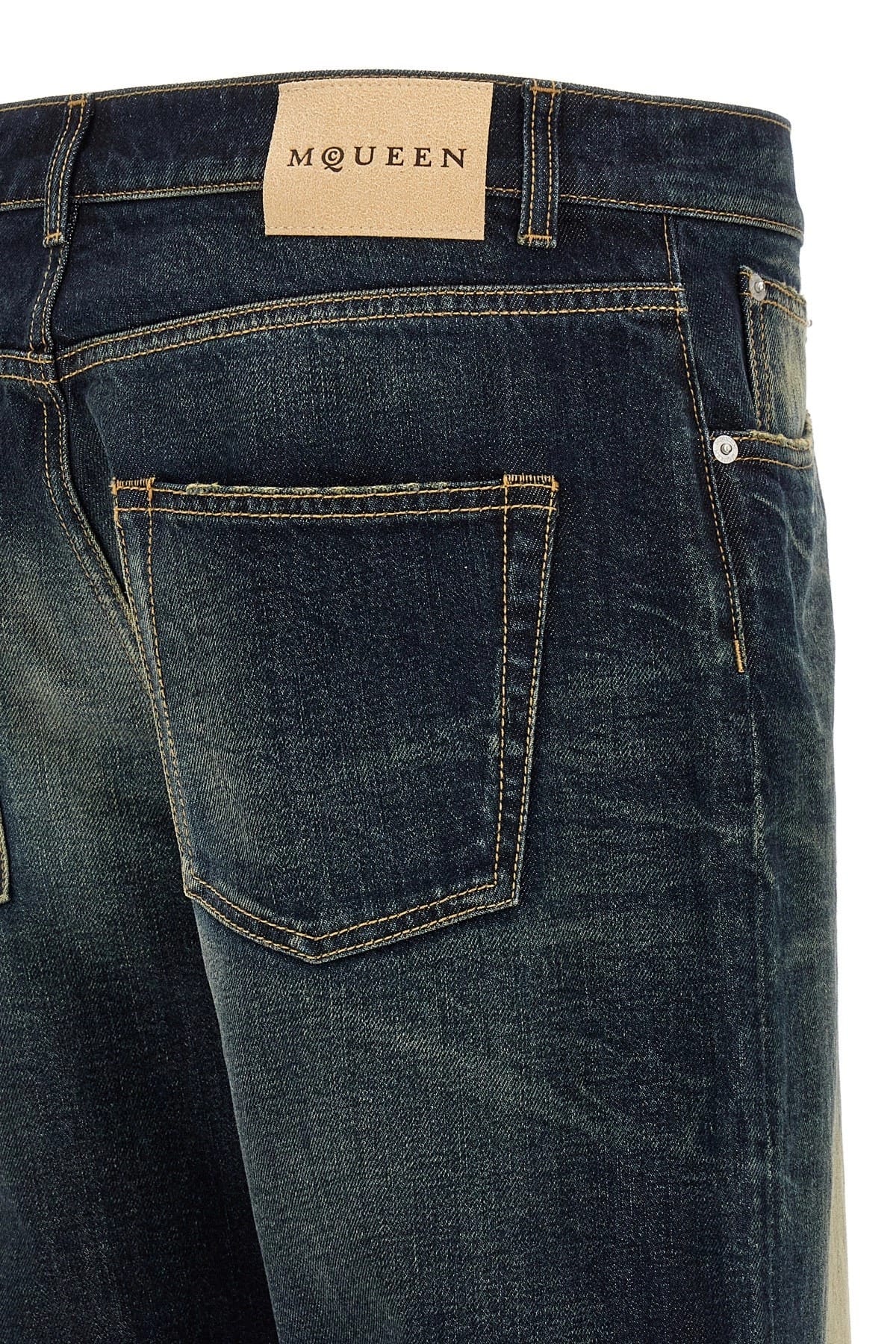 Alexander McQueen Alexander McQueen Wide Leg Stonewashed Jeans