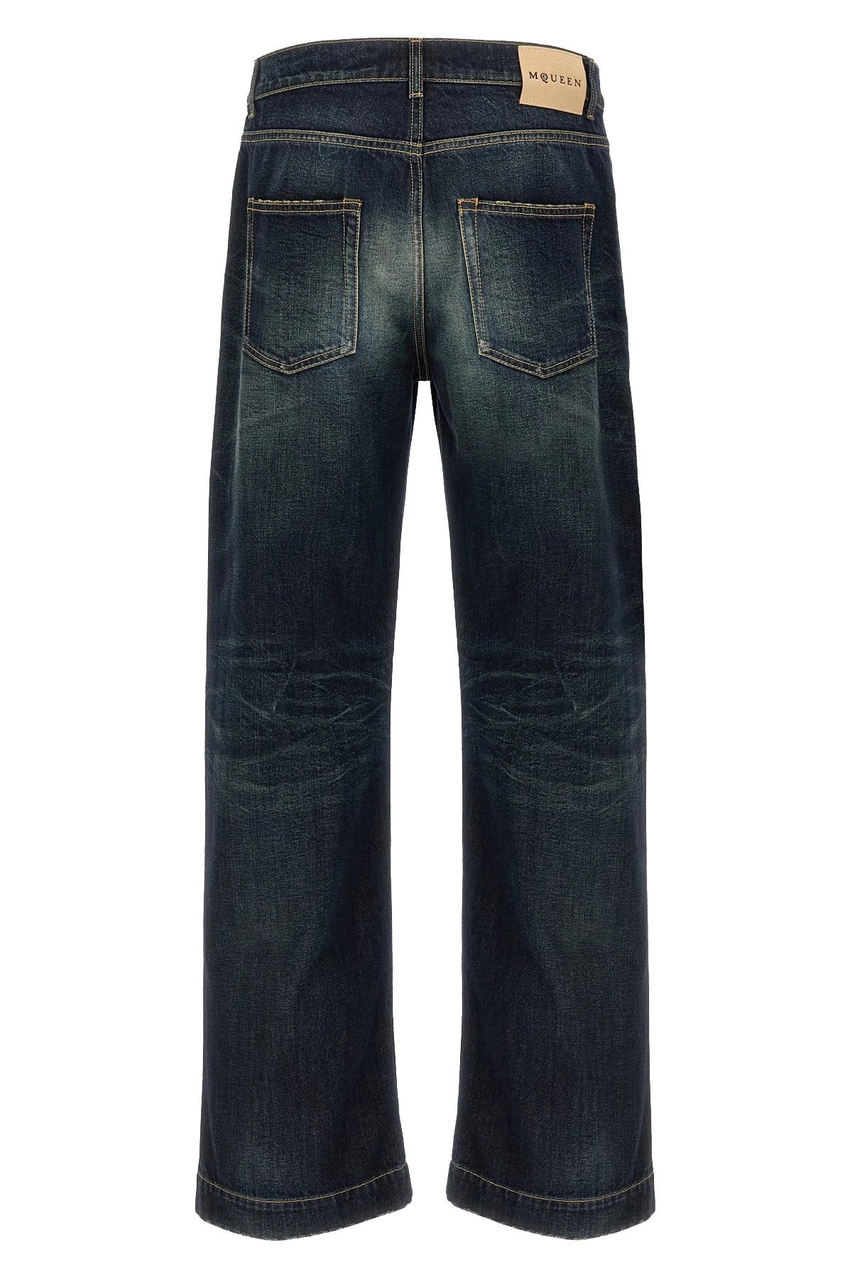 Alexander McQueen Alexander McQueen Wide Leg Stonewashed Jeans