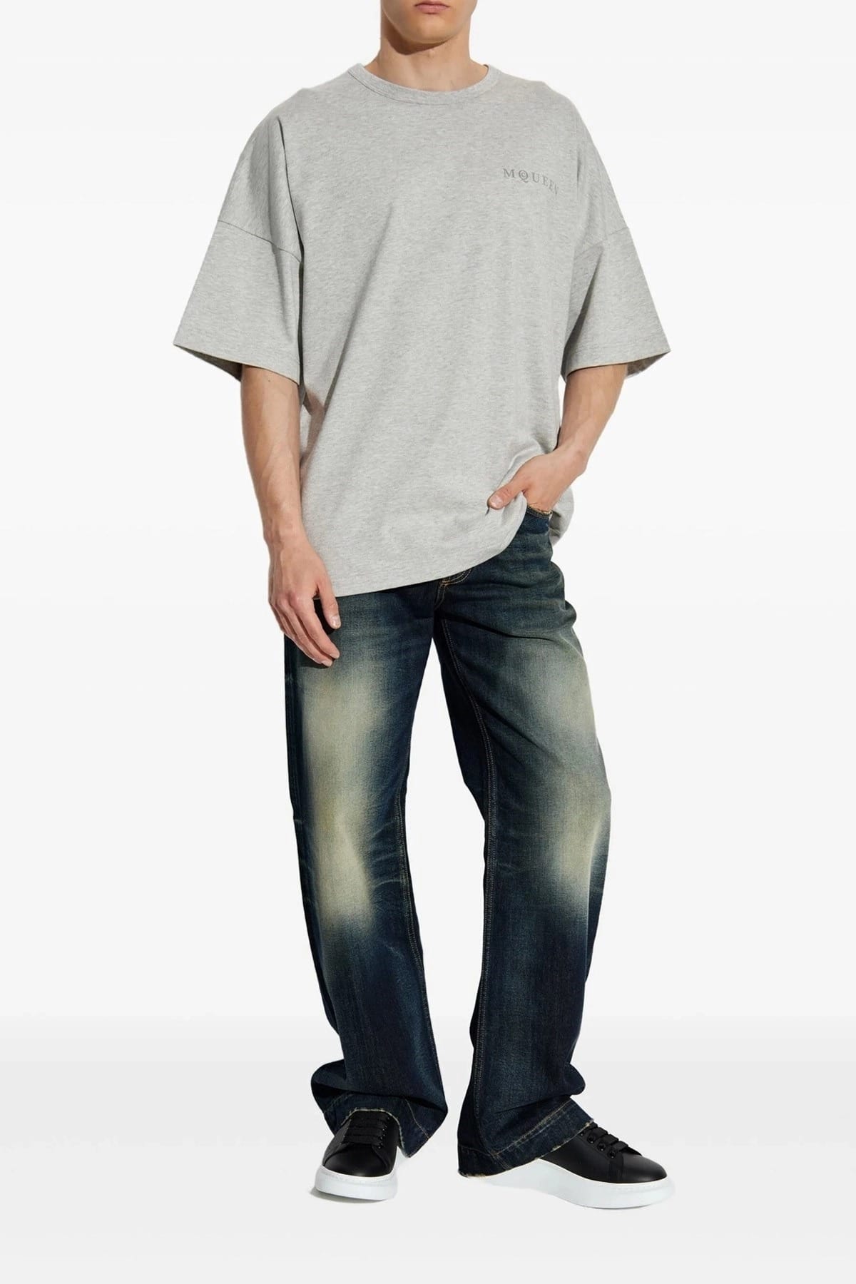Alexander McQueen Alexander McQueen Wide Leg Stonewashed Jeans