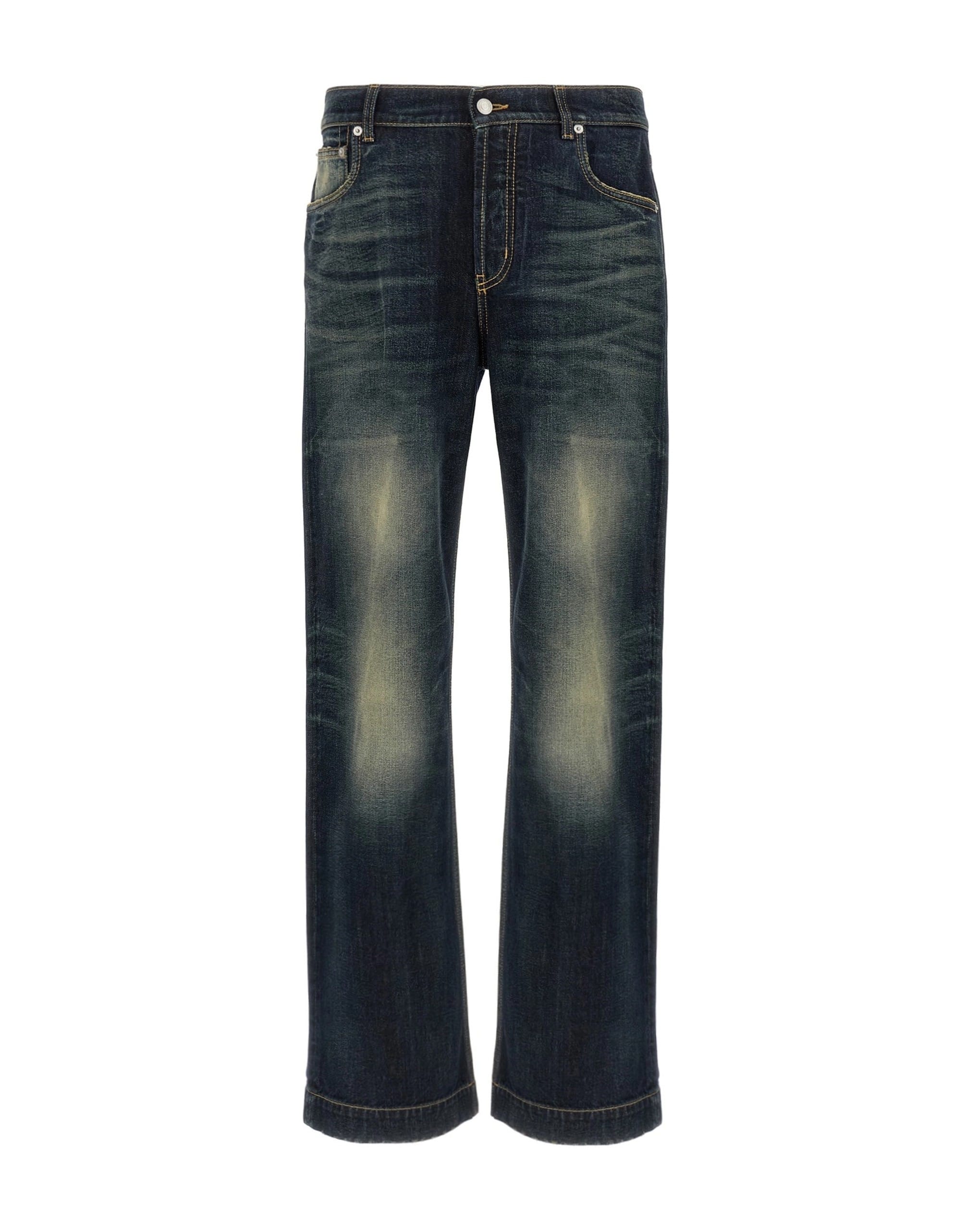 Alexander McQueen Alexander McQueen Wide Leg Stonewashed Jeans