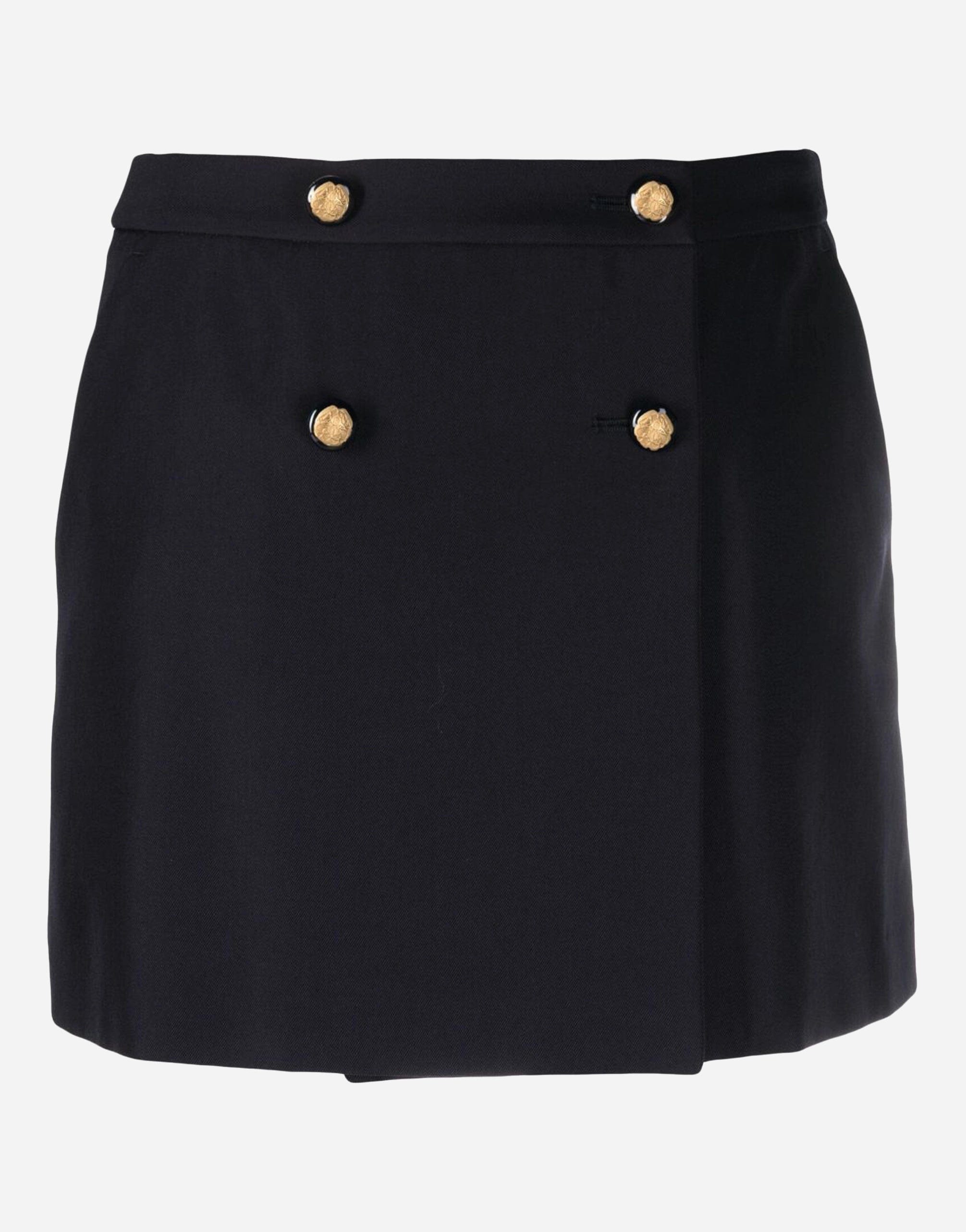 Alexander Mcqueen Wool-Cotton Blend Mini Wrap Skirt