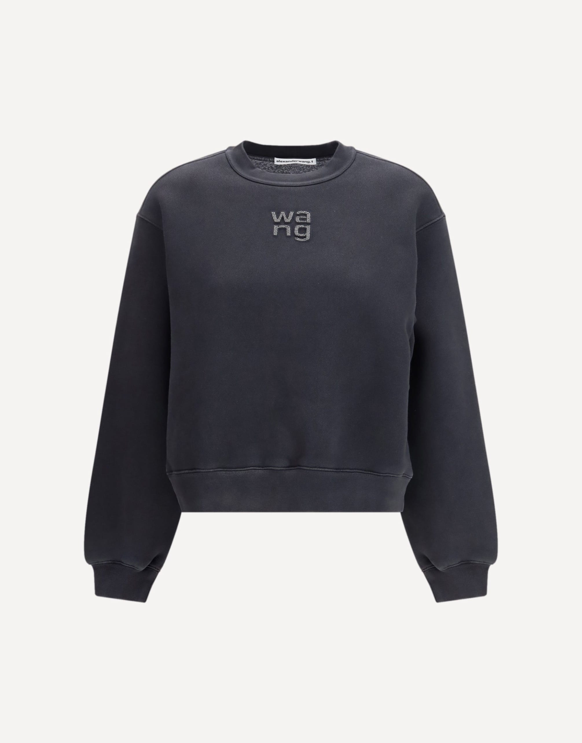 Alexander Wang Crystal Hotfix Logo Sweatshirt