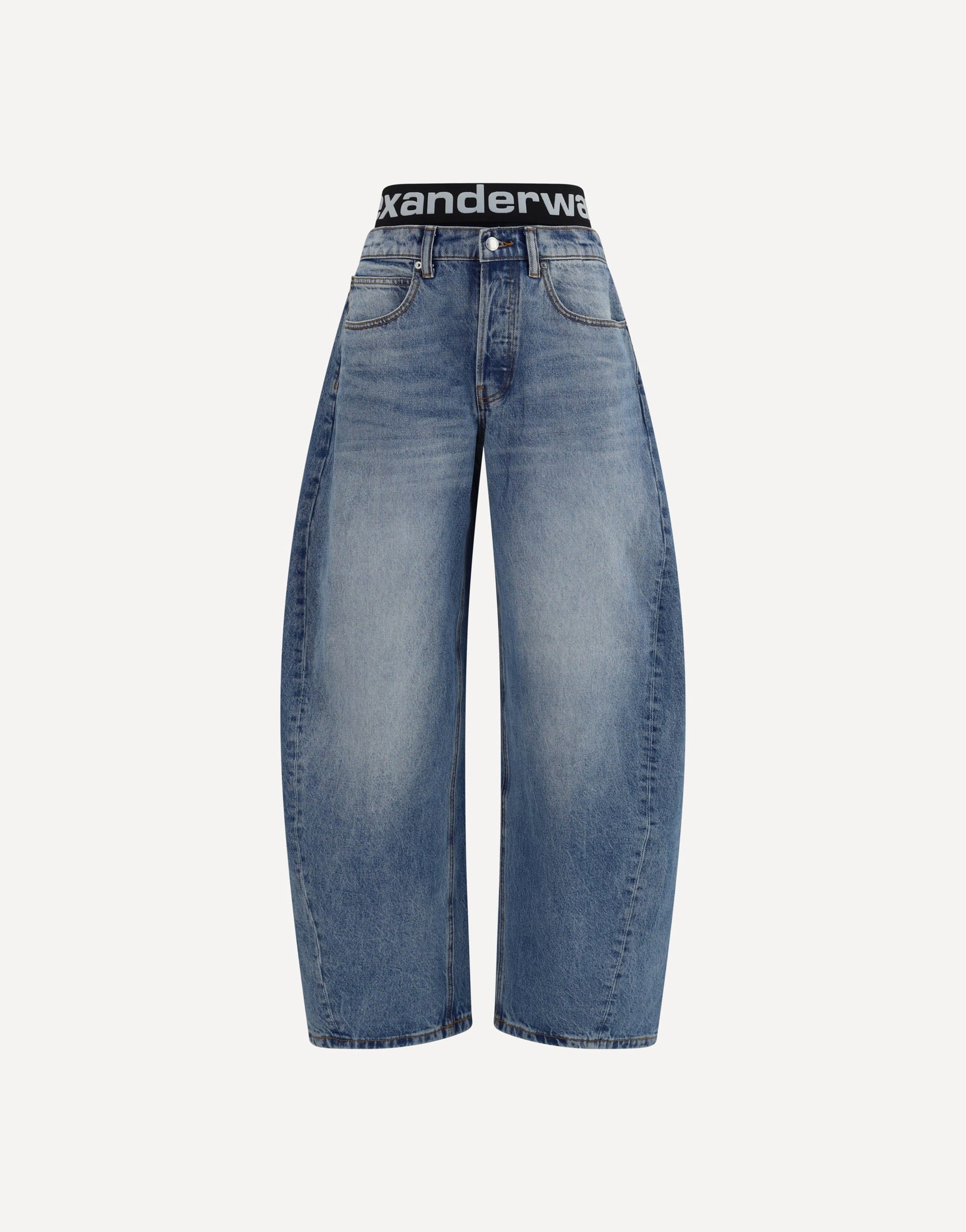 Alexander Wang Alexander Wang Layered Belt Logo-Waist Jeans