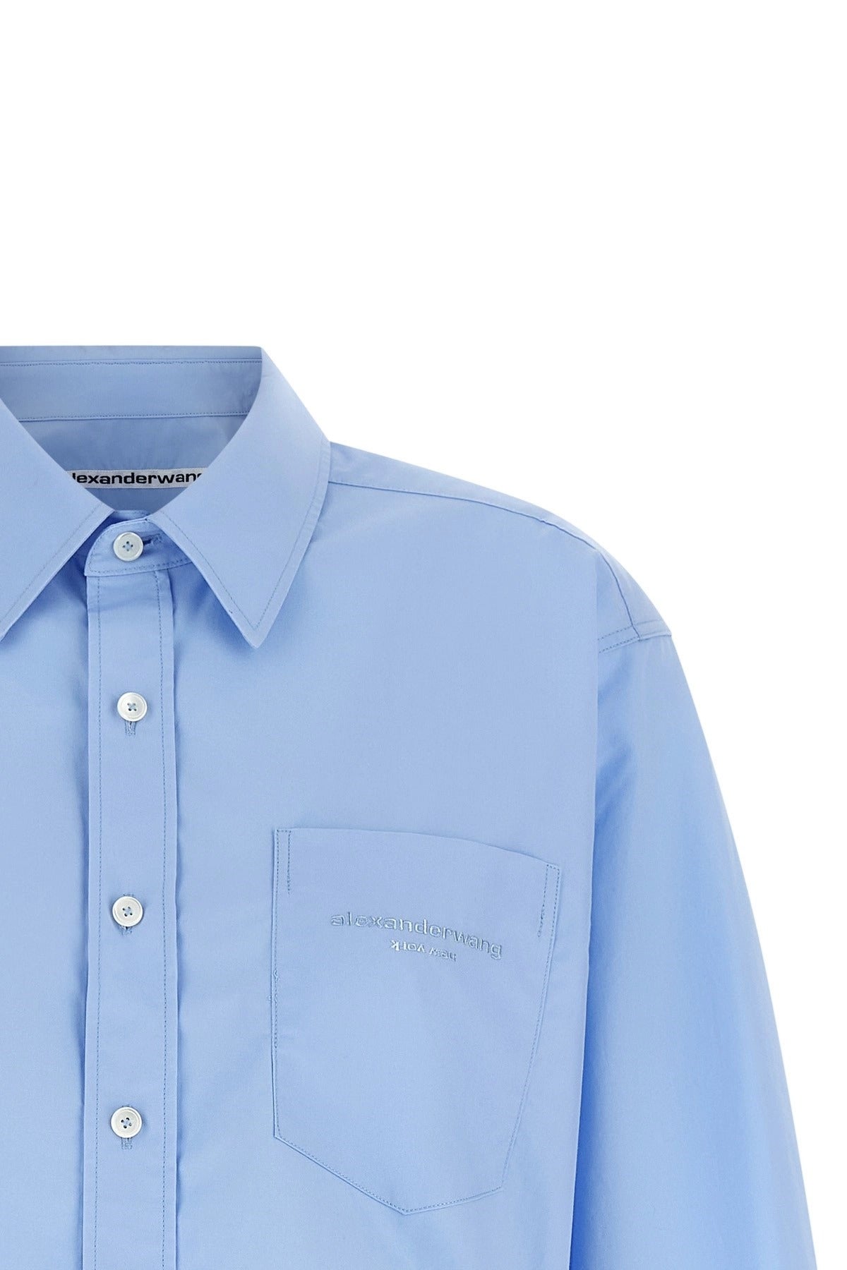 Alexander Wang Light Blue Cropped Shirt