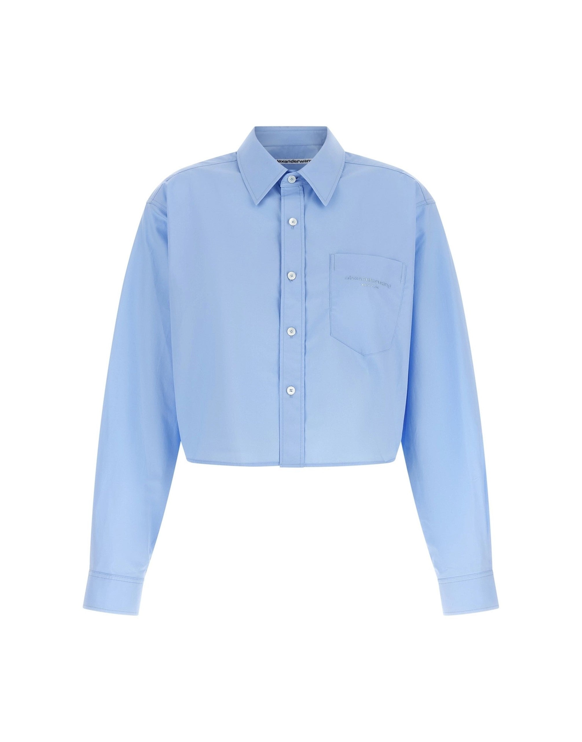 Alexander Wang Light Blue Cropped Shirt