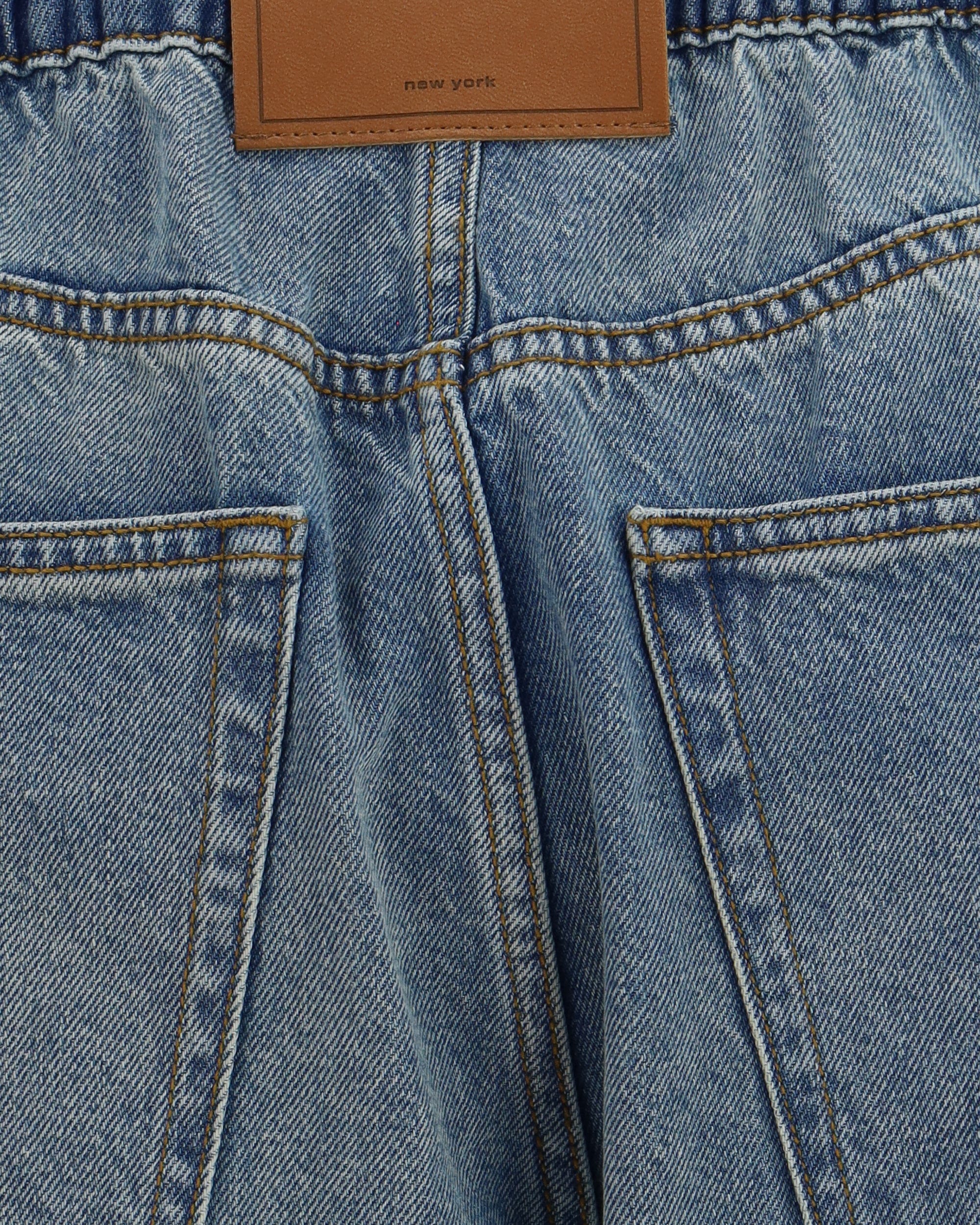 Alexander Wang Wide-Leg Denim Jeans With Drawstring