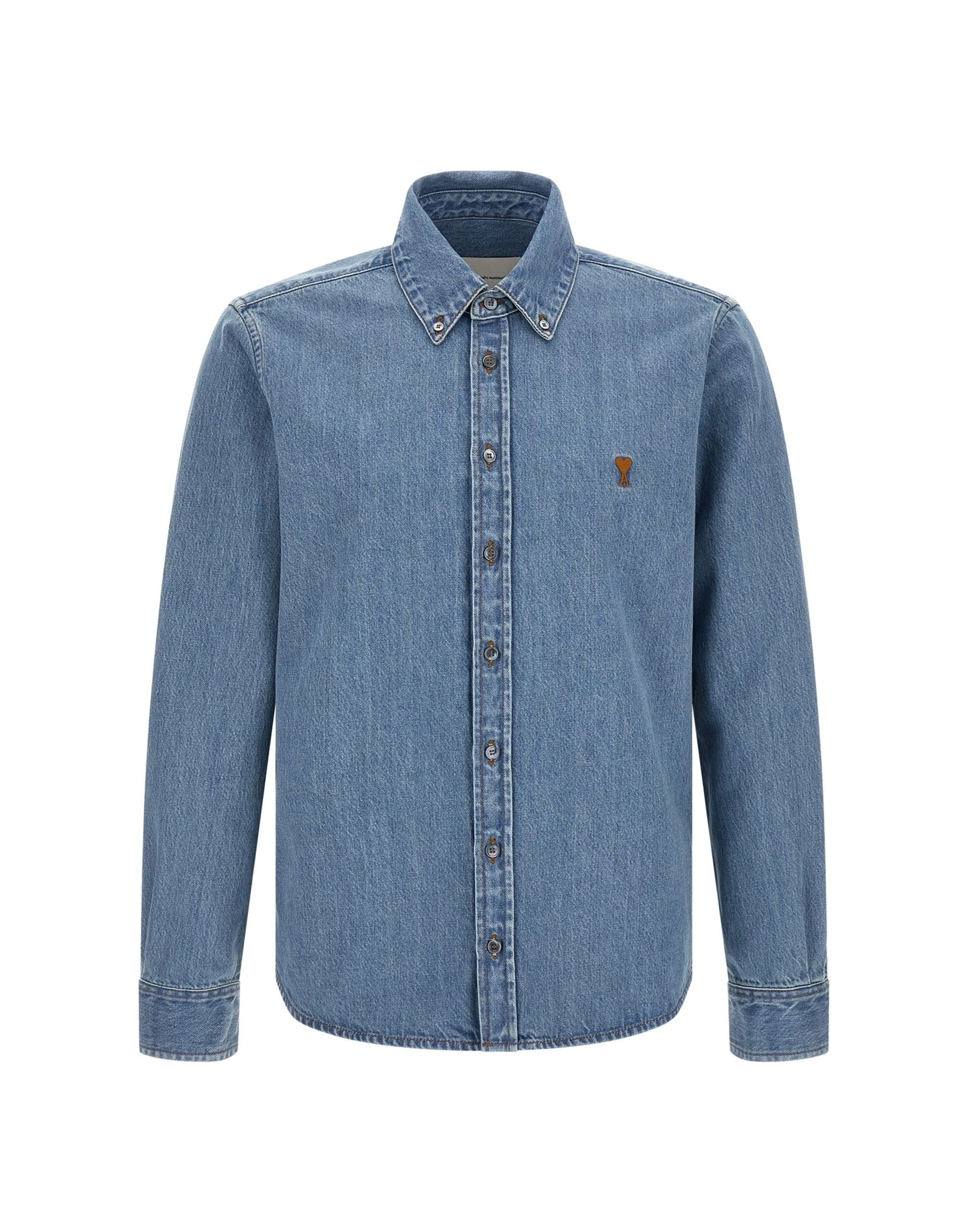 Ami Paris Ami Paris Ami De Coeur Denim Shirt