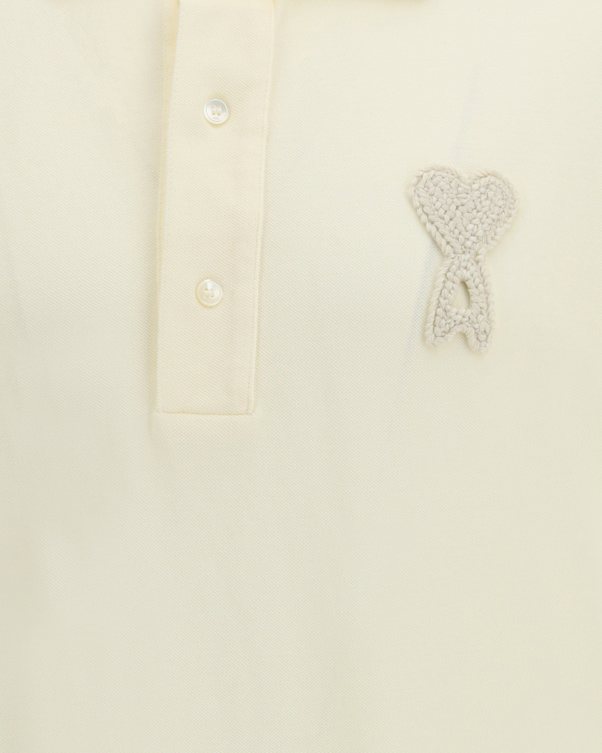 Ami Paris Ami De Coeur Knit Patch Polo