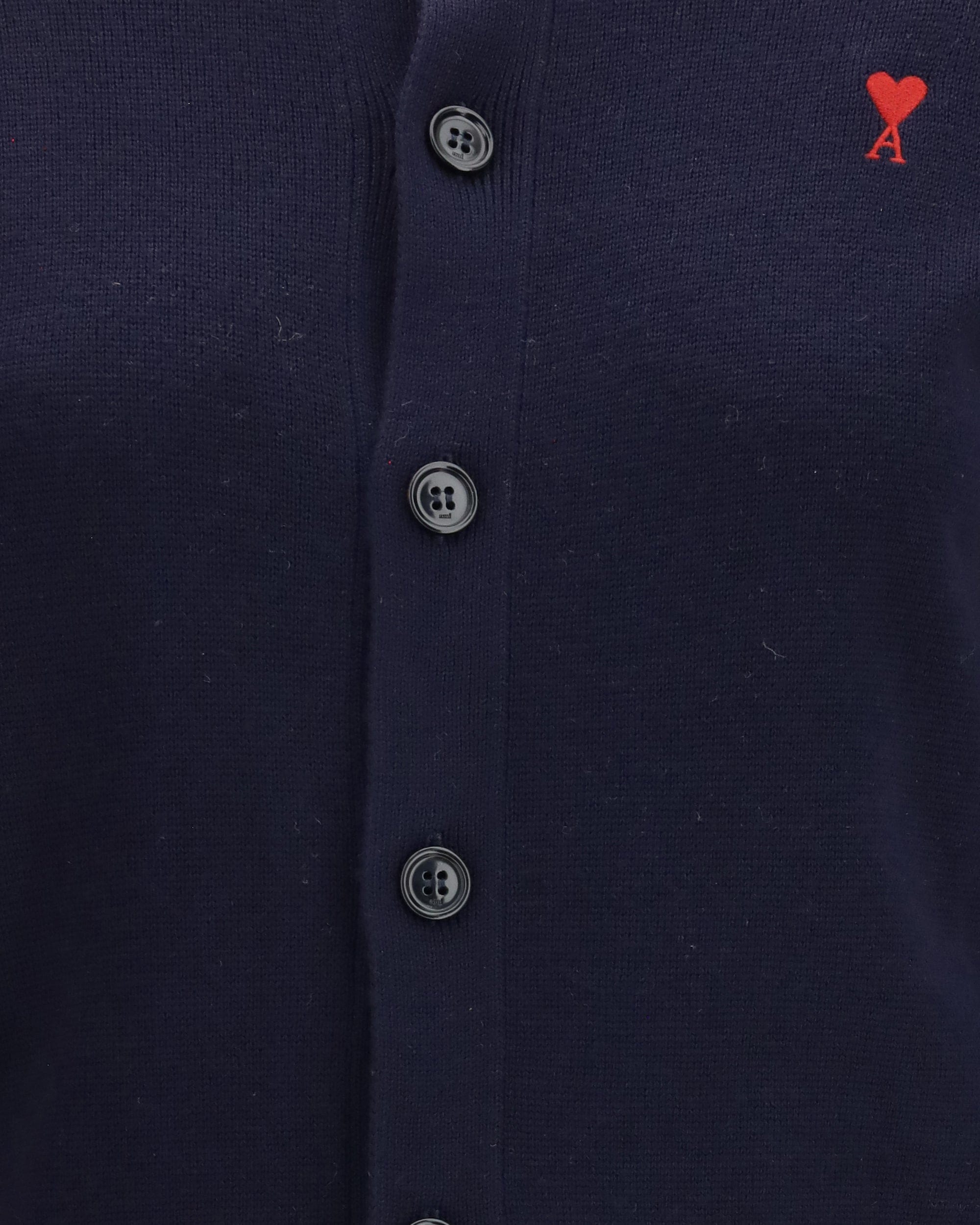 Ami Paris Ami De Coeur Merino Wool Cardigan